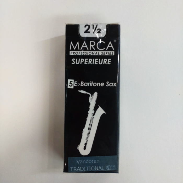マーカ/バリトンサックスリード スペリアル 2.1/2 5枚入りMARCA SUPERIEURE 2.5 2半 レターパックプラス送料込み