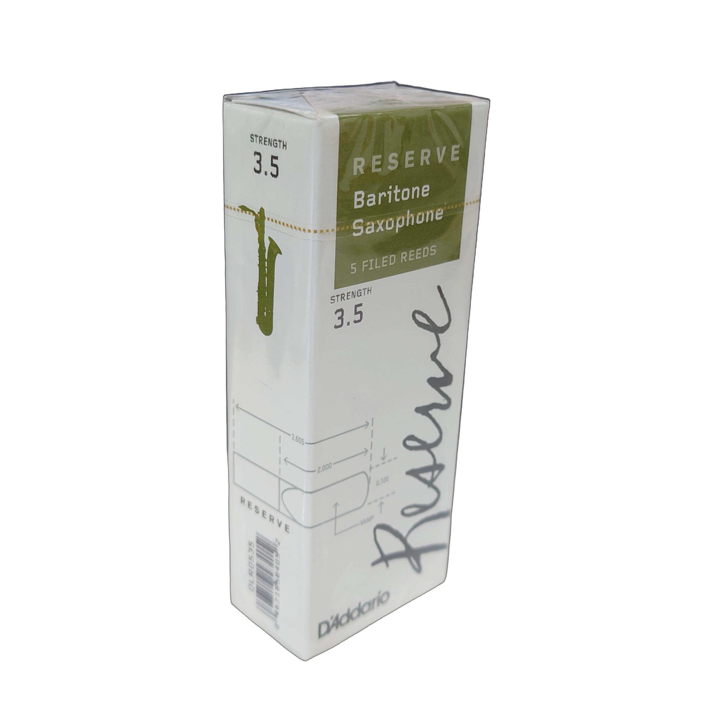ダダリオ/バリトンサクソフォンリード レゼルヴ 3.5 5枚入り 旧パッケージ D'addario B.SAX BS バリサク バリトンサックス Reserve...