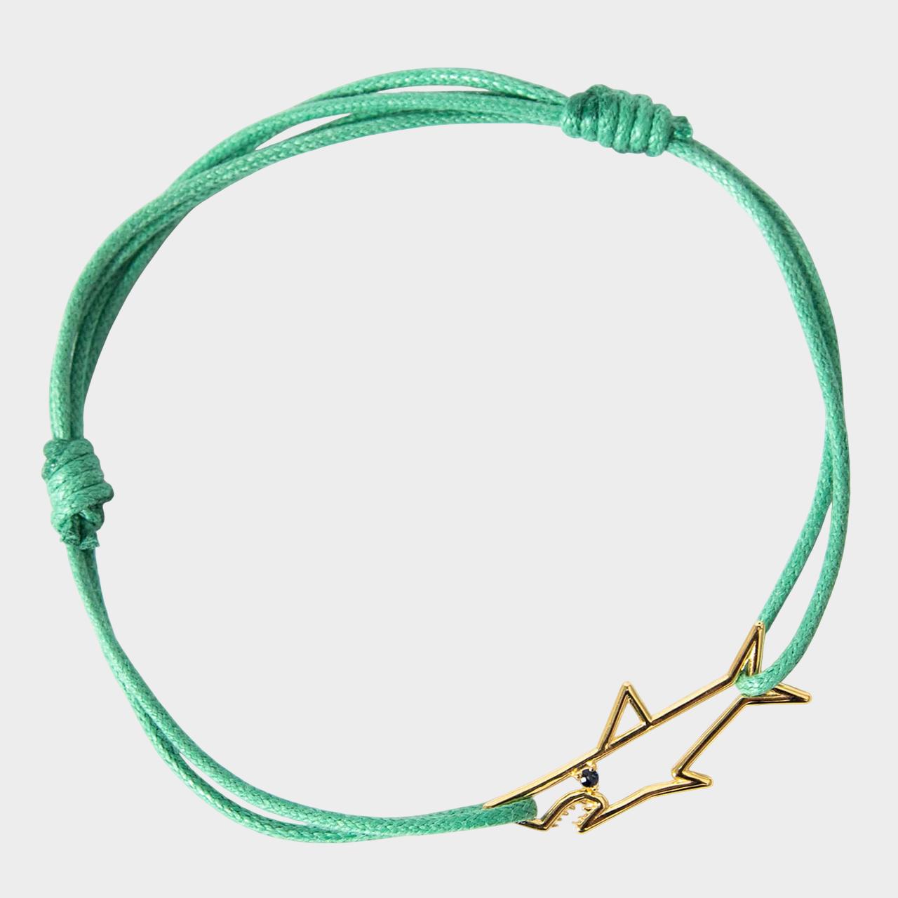 楽天on the cornerアリータ ALIITA ブレスレット TIBURON ZAFIRO AZUL SHARK CORD BRACELET [サメ ブルーサファイア コードブレスレット] CBPU8M0025YG09K 9KT レディース【国内配送】【メール便】