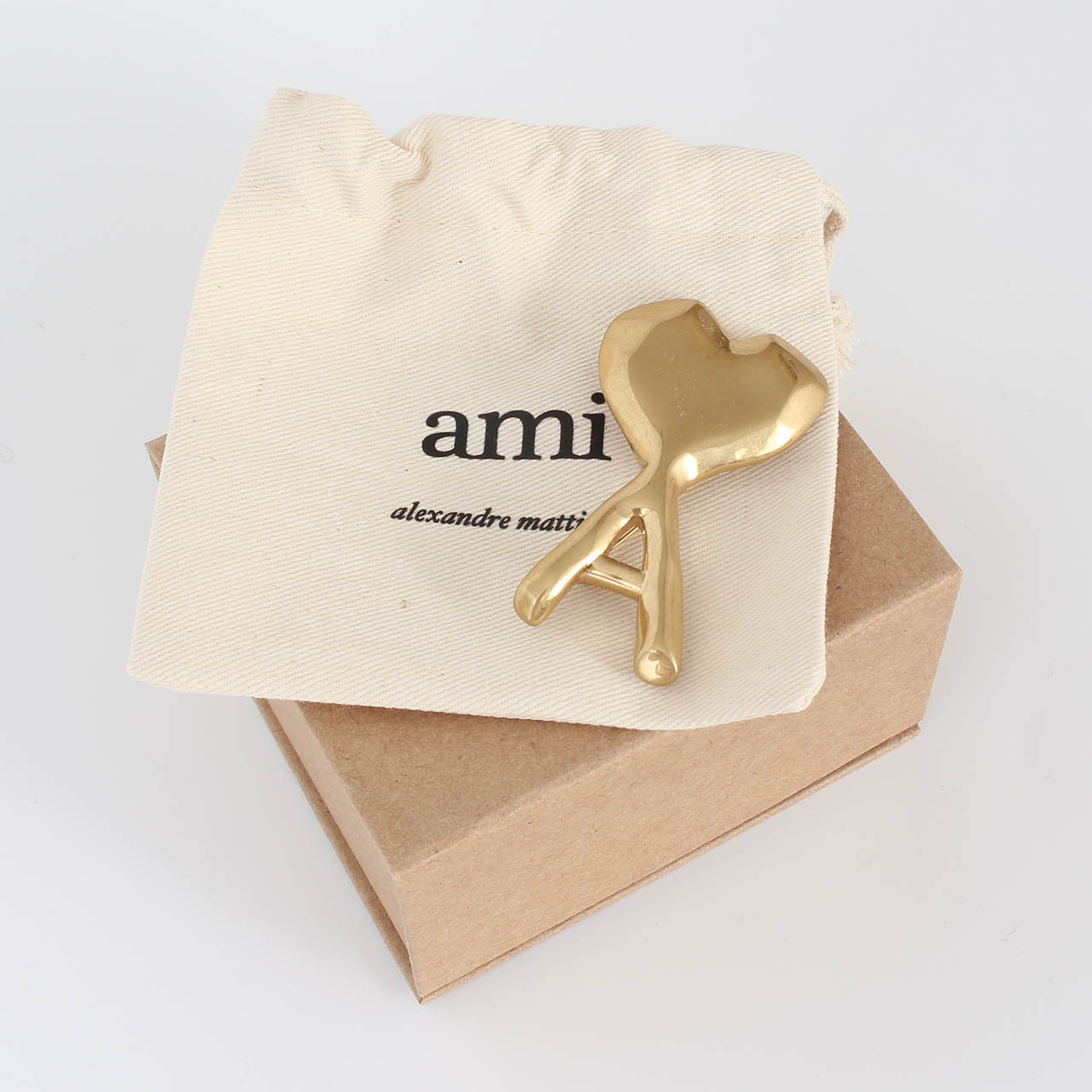 アミパリス AMI PARIS ブローチ AMI DE COEUR HAMMERED PIN / BROOCH [ハンマード ピン ブローチ] レデ..
