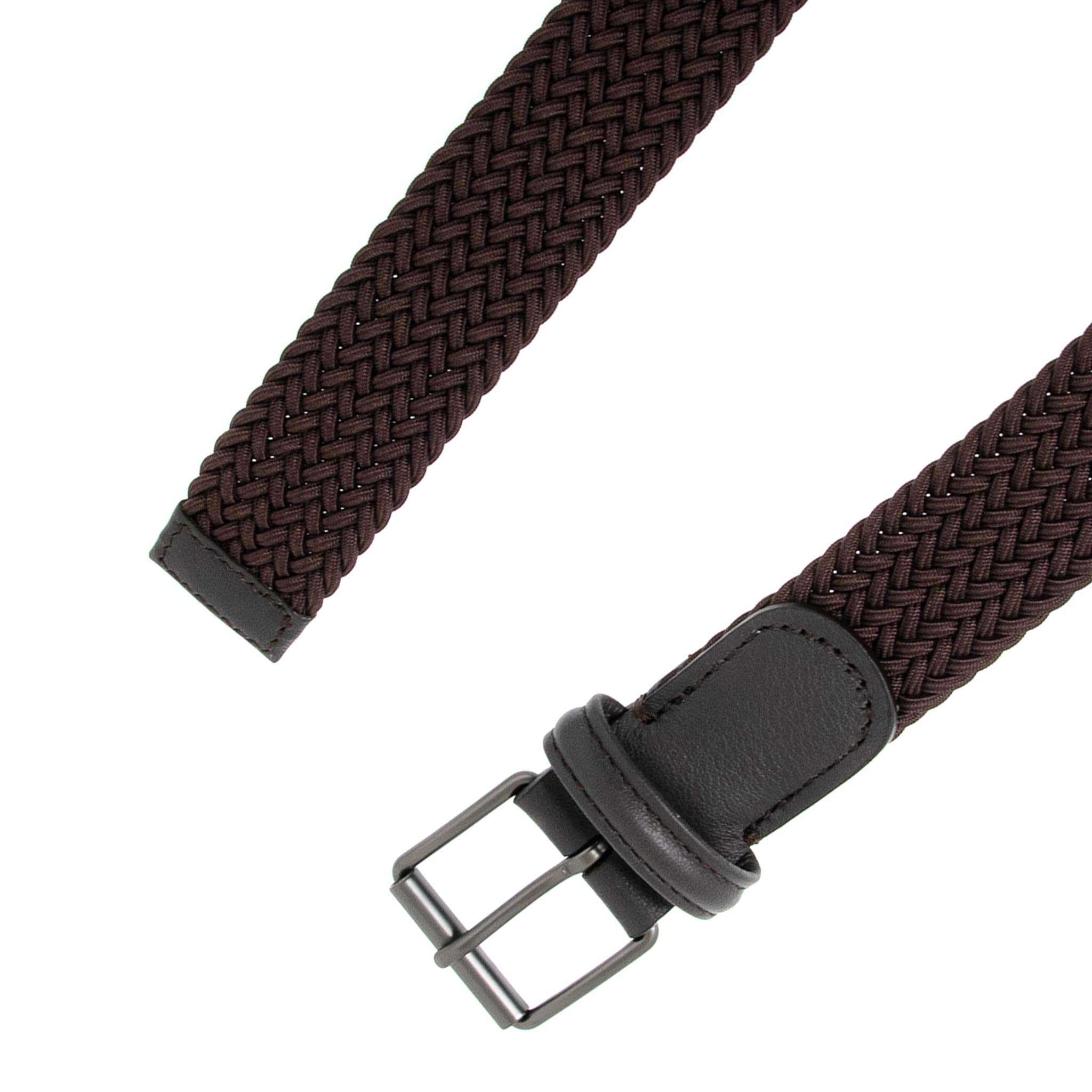 アンダーソンズ ANDERSON'S メンズ メッシュベルト NARROW ELASTIC WOVEN BELT WITH NAPPA TRIMS B0765 NE65/PL18