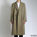 オーラリー AURALEE メンズ コート DOUBLE CLOTH HARD TWIST CARSEY CHESTERFIELD COAT A23AC01KW【国内配送】