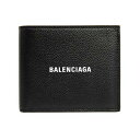 バレンシアガ 財布（メンズ） バレンシアガ BALENCIAGA 財布 メンズ 二つ折り財布（小銭入れ付き） ブラック CASH SQUARE FOLDED COIN WALLET [キャッシュ] 594315 1IZI3 1090 BLACK/L WHITE
