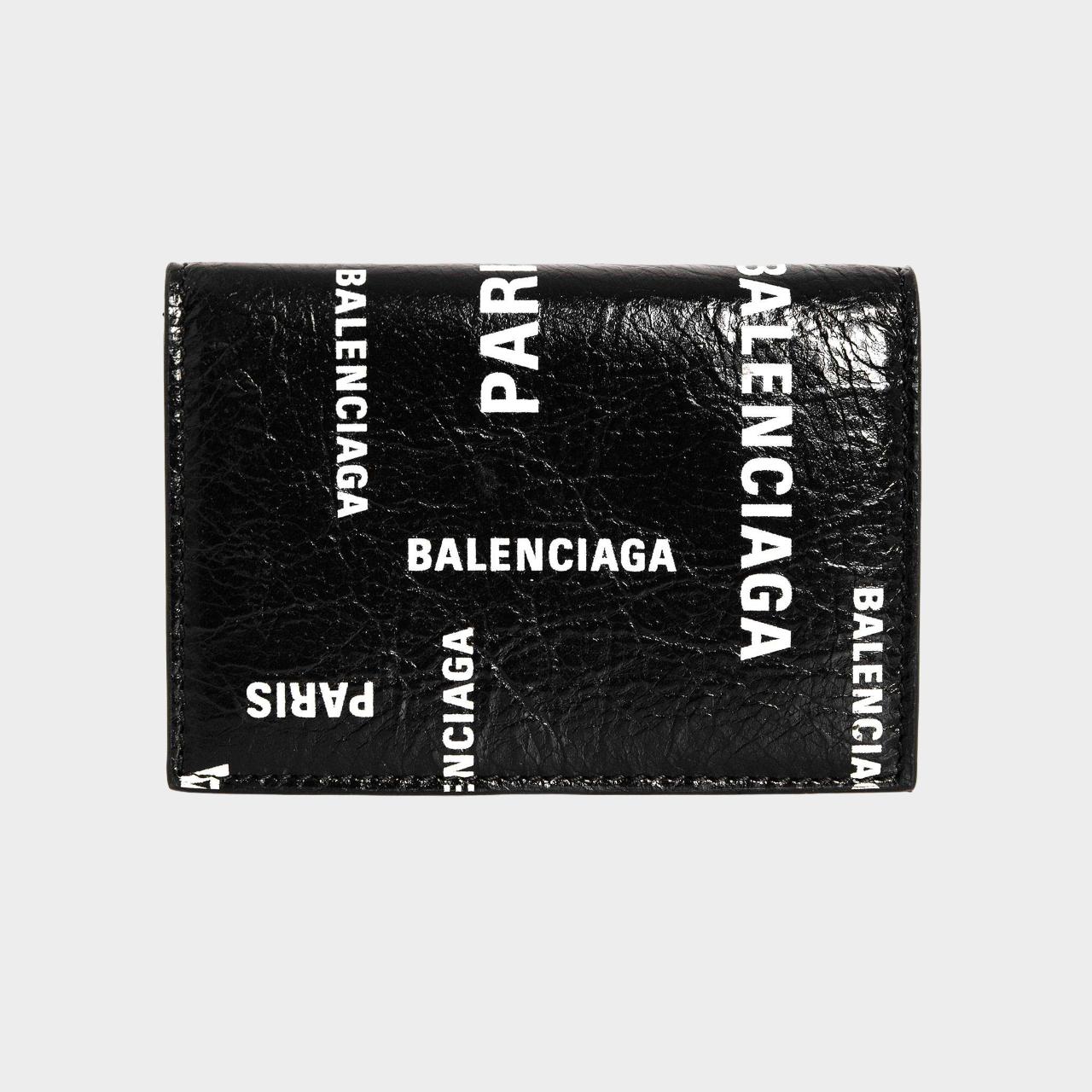 楽天on the cornerバレンシアガ BALENCIAGA 財布 メンズ 三つ折り財布 CASH MINI WALLET BAL PARIS ALL OVER [キャッシュ] 594312 2AAOC