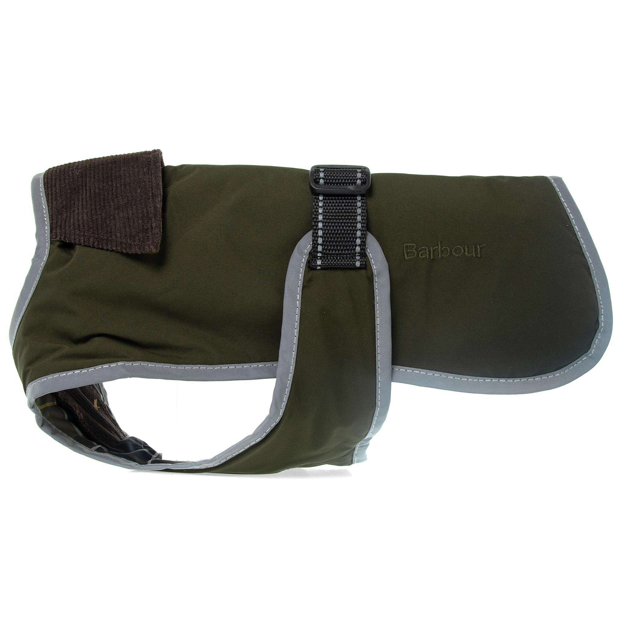 【MONMOUTH WATERPROOF DOG COAT】 ウォータープルーフ素材のドッグコート。反射板付きで、裏地はタータンチェック柄。 ■スタイル ドッグウェア ■カラー オリーブグリーン×ブラウン 裏地：クラシックタータン ■素材 POLYESTER（ポリエステル）100％ 首元：COTTON（コットン）99％、ELASTANE（エラスタン）100％ ■サイズ（約） [XS] 丈：27cm、首周り：30cm、胴周り：40〜69cm [S] 丈：37cm、首周り：35cm、胴周り：46〜81cm [M] 丈：46cm、首周り：45cm、胴周り：49〜90cm [L] 丈：56cm、首周り：55cm、胴周り：53〜101cm ■重量（約） 160g ※チェック等柄の位置は生地を使う場所によって1点ずつ違います。お届けする商品が画像と若干異なる場合がありますので、予めご了承ください。 バブアー BARBOUR ドッグウェア オリーブグリーン×ブラウン MONMOUTH WATERPROOF DOG COAT DCO0045 OL72 OLIVE【英国】 bab-itm0073※こちらの商品は英国から発送になります。はじめてご利用のお客様は当店お買い物ガイドをご確認のうえご注文いただきますようお願いいたします。