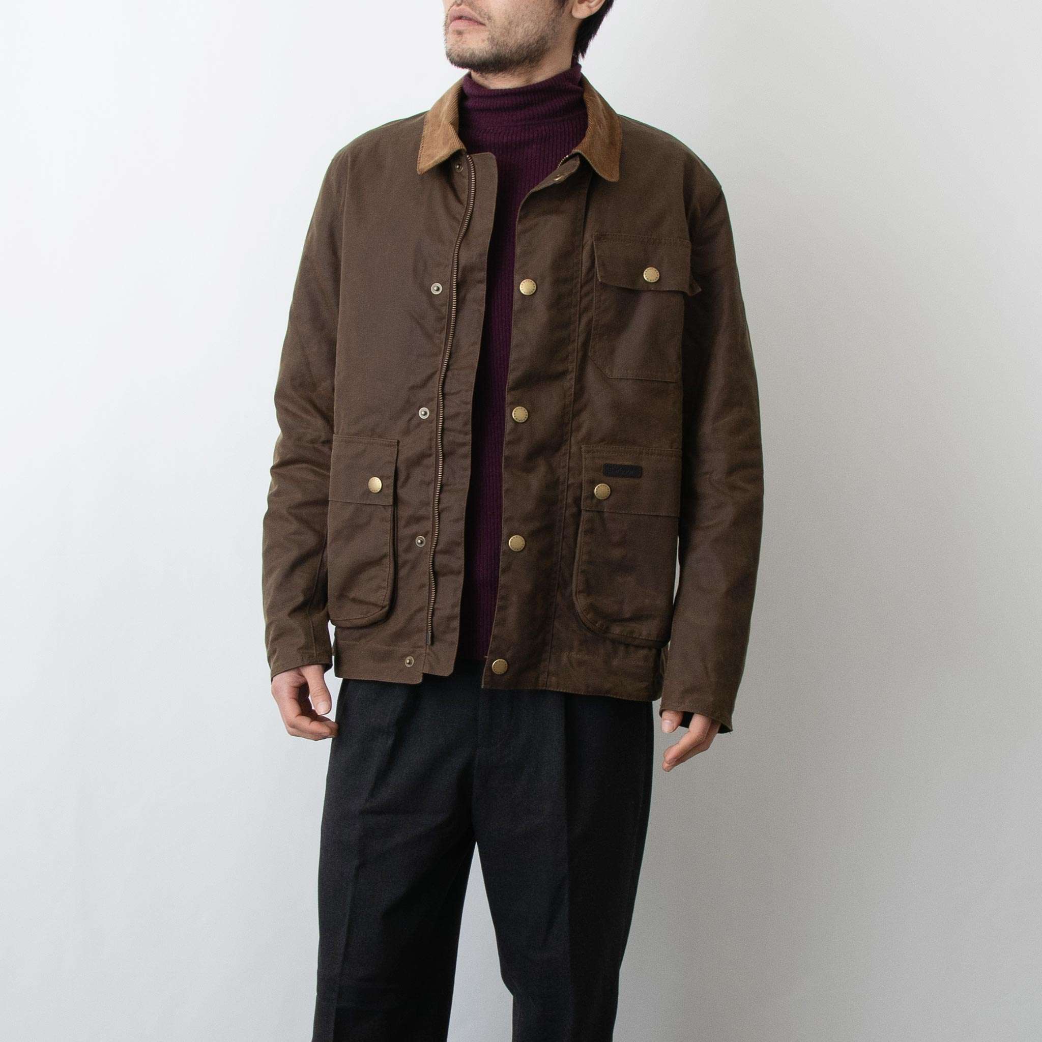 バブアー コート メンズ バブアー BARBOUR メンズ ジャケット ブラウン MELDON WAXED JACKET MWX2135 BR51 BROWN/CLASSIC TARTAN【レイングッズ】【英国】