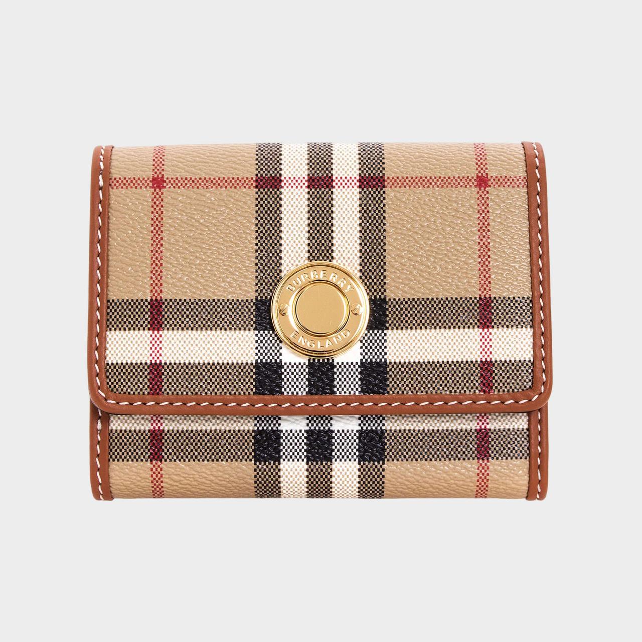 バーバリー BURBERRY 財布 レディース 三つ折り財布 LANCASTER [チェック スモール フォールディングウォレット] 80704151 DFC:143231 A7026 ARCHIVE BEIGE【ミニ財布】【英国】