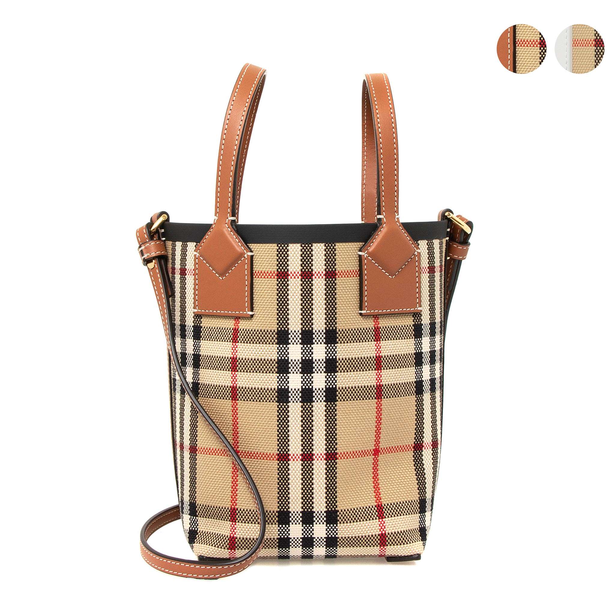 【5%OFFクーポン＆ポイント5倍】バーバリー BURBERRY バッグ レディース 2WAYトート/ショルダーバッグ MN LONDON TOTE [ミニ ロンドン トートバッグ] YUC:130321