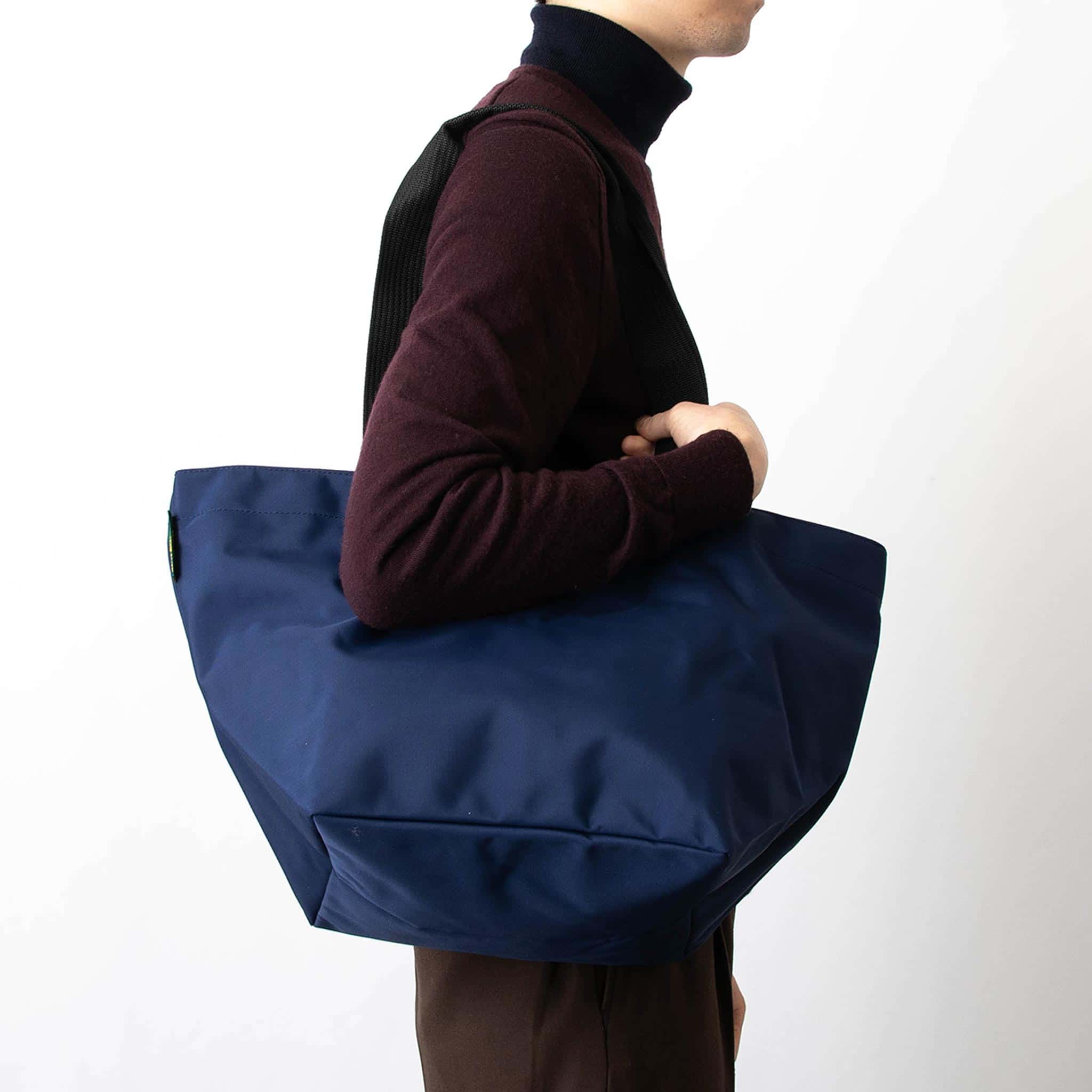 【5%OFFクーポン＆ポイント5倍】エルベシャプリエ HERVE CHAPELIER バッグ トートバッグ NYLON BICOLORE ナイロン舟型ショルダーL レディース メンズ 925N【レイングッズ】【A4】