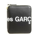 コムデギャルソン COMME DES GARCONS レディース メンズ 二つ折り財布 ブラック HUGE LOGO FULL ZIP AROUND WALLET [ヒュージロゴ] SA2100HL BLACK