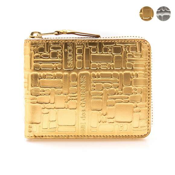 コムデギャルソン COMME DES GARCONS 財布 ラウンドファスナー二つ折り財布 EMBOSSED LOGOTYPE FULL ZIP AROUND WALLET [エンボス ロゴタイプ] レディース メンズ SA7100EG