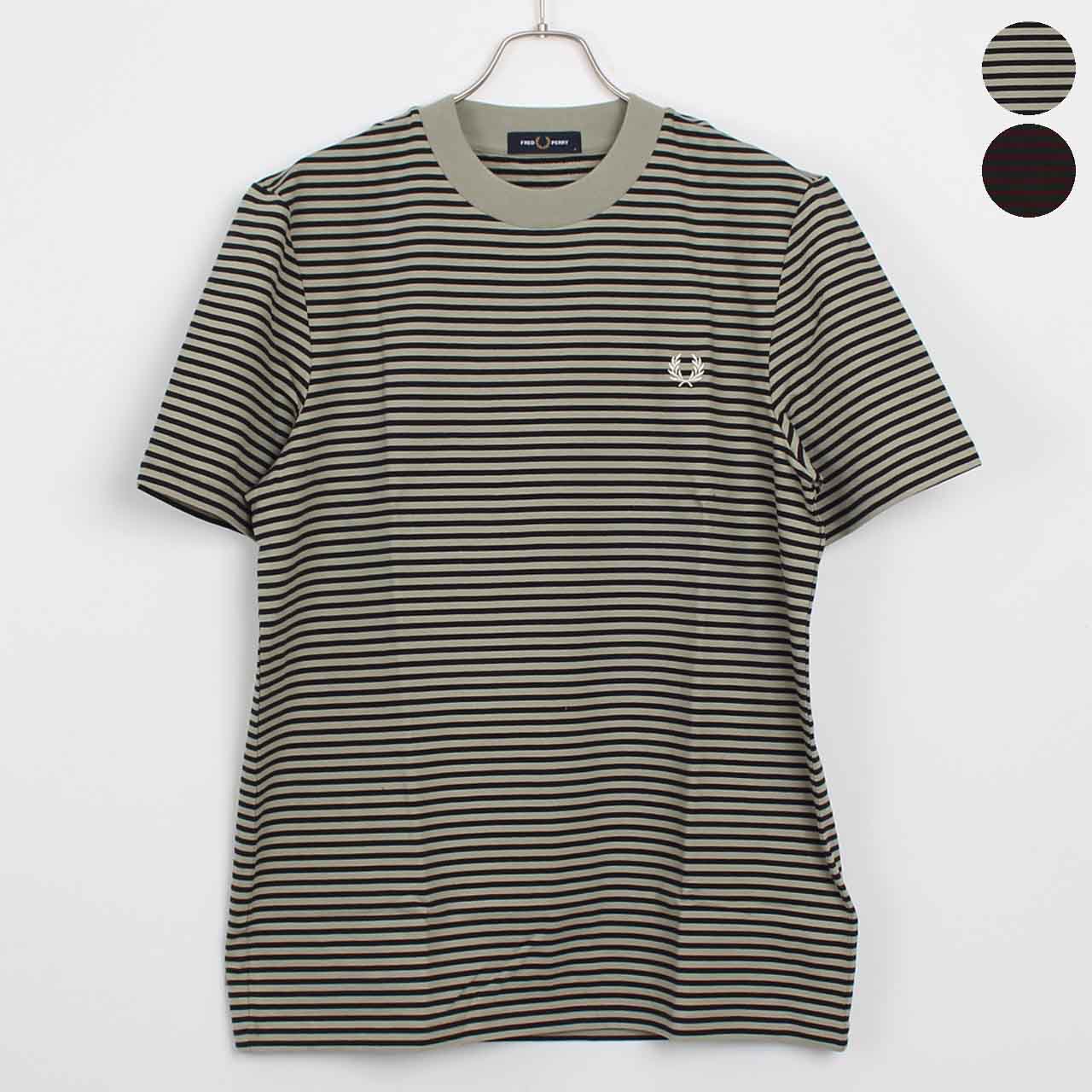 Rakuten - 【ポイント5倍】フレッドペリー FRED PERRY 半袖Tシャツ FINE STRIPE HEAVY WEIGHT T-SHIRT メンズ レディース M6581【英国ブランド】