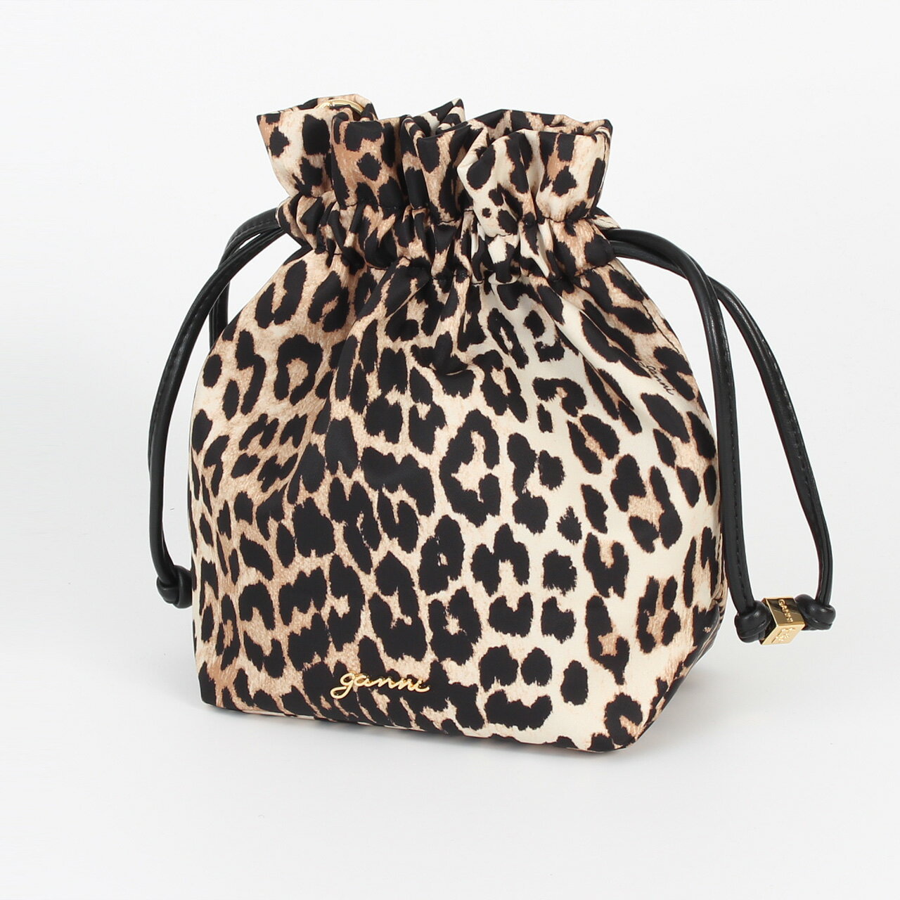 Rakuten - ガニー GANNI バッグ ハンドバッグ PRINTED BOU BUCKET POUCH [レオパード 巾着 ミニバッグ] レディース B3010069