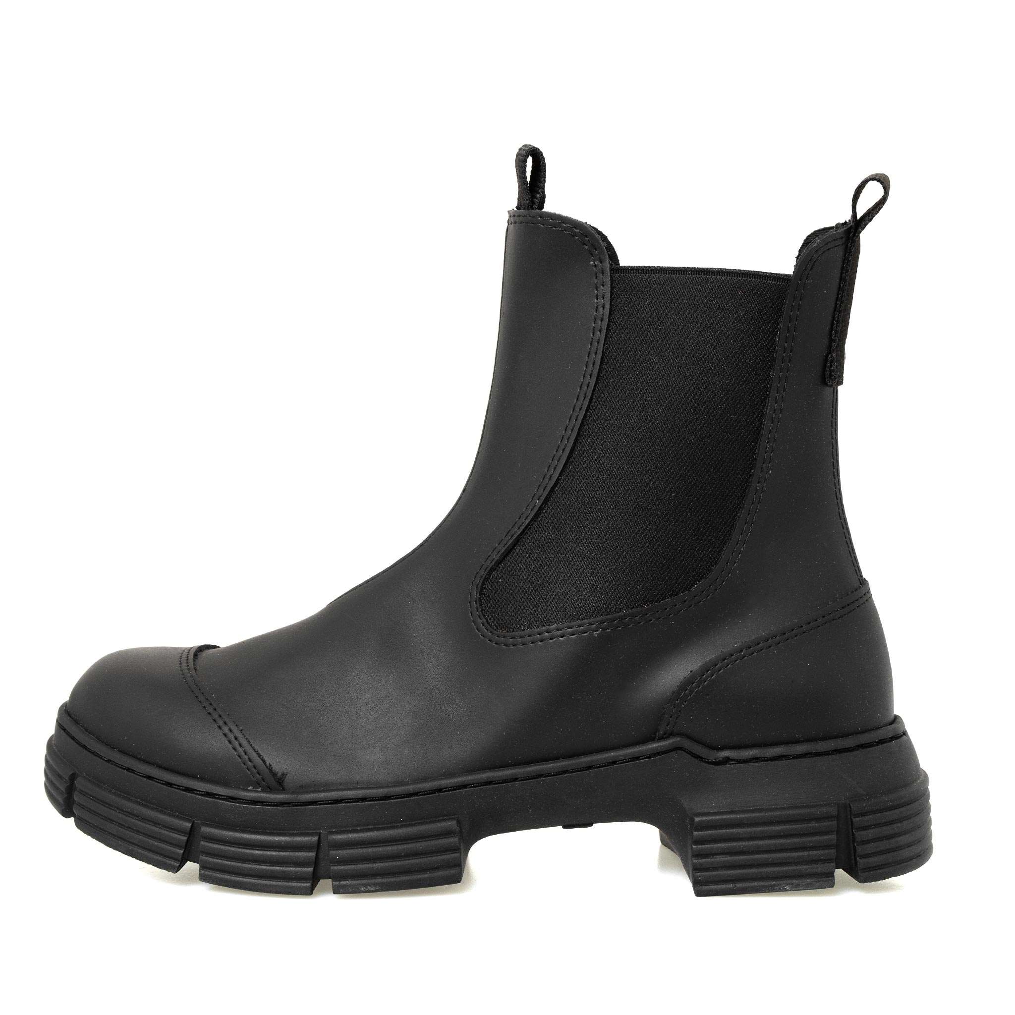 楽天on the cornerガニー GANNI レディース チェルシーブーツ （サイドゴア・ショートブーツ） ブラック RECYCLED RUBBER CITY BOOT [リサイクルラバーシティブーツ] S2174 099 BLACK