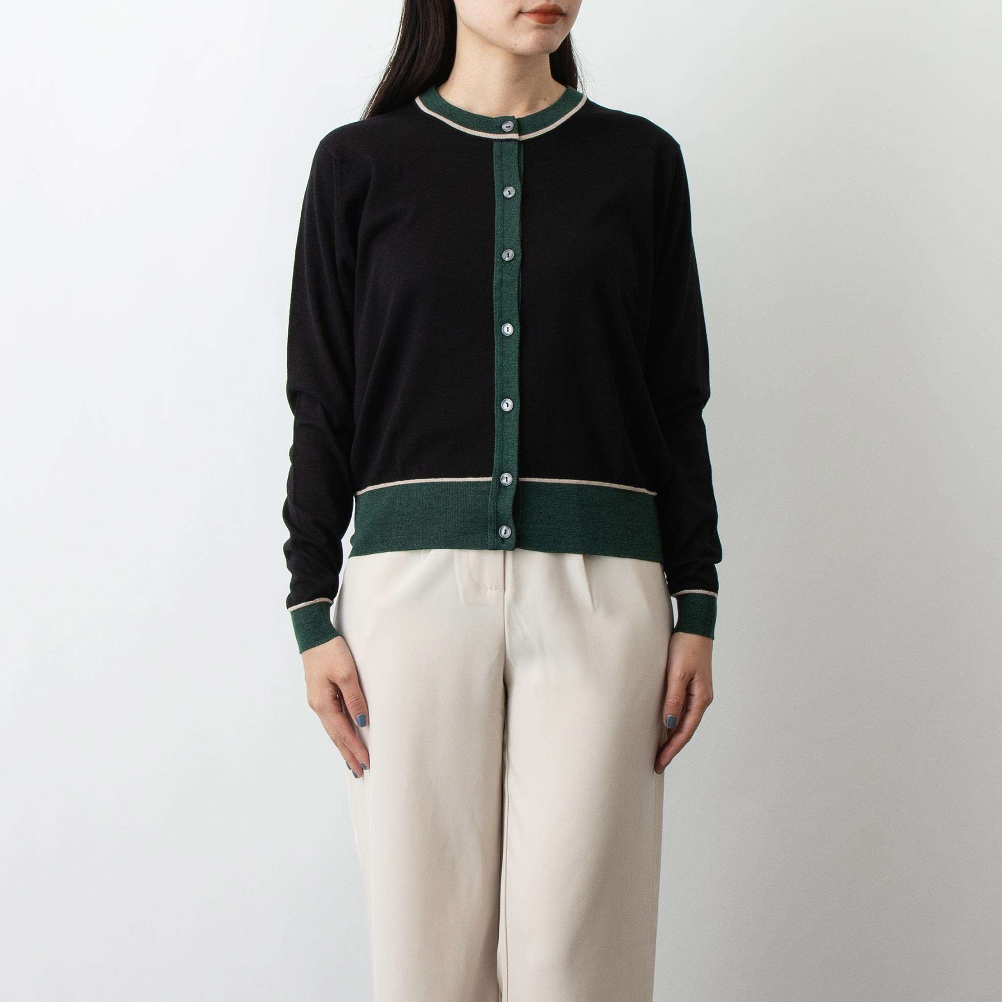 ジョンスメドレー カーディガン レディース ジョンスメドレー JOHN SMEDLEY レディース ラウンドネック長袖カーディガン ESMEE ROUND NECK CARDIGAN【英国】