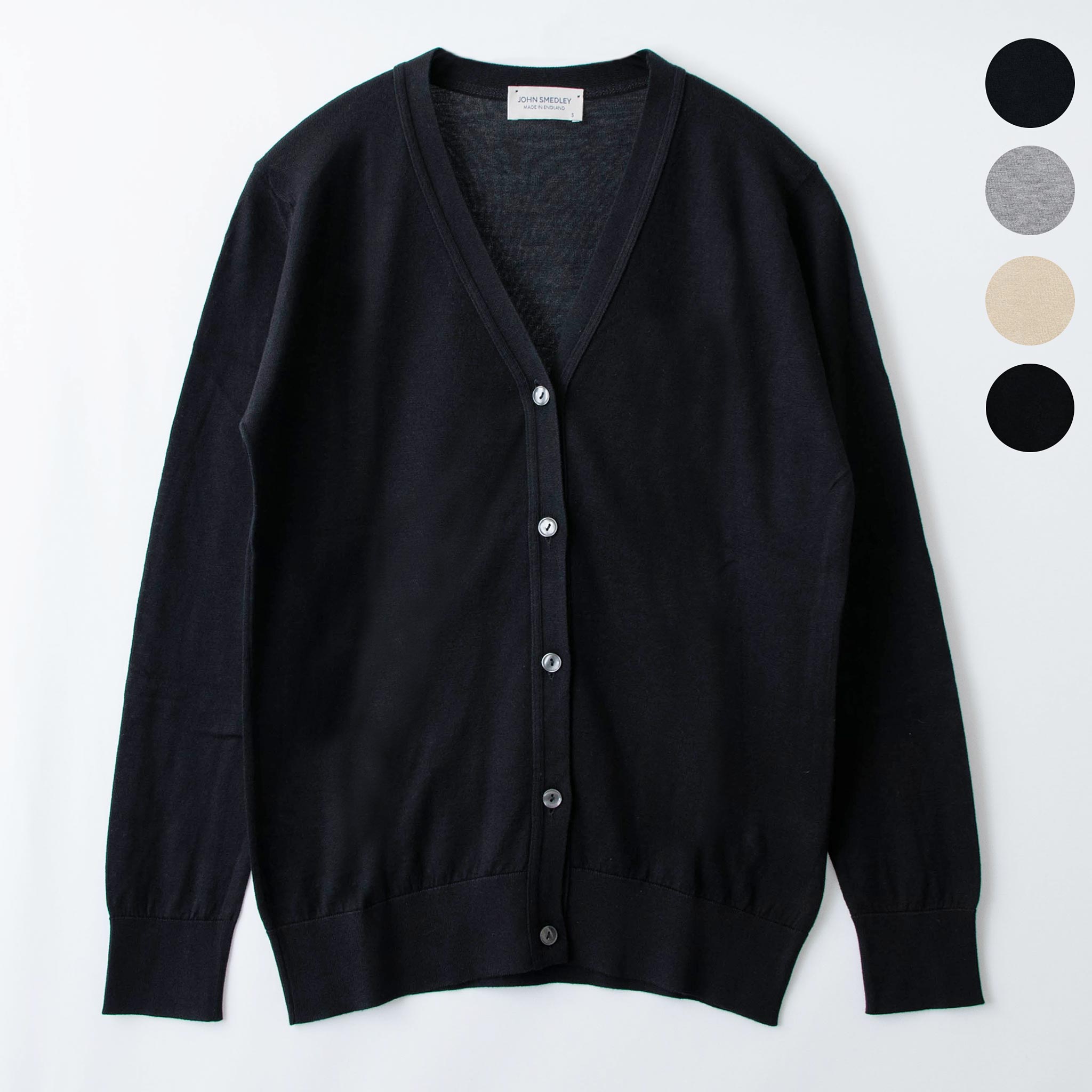 ジョンスメドレー カーディガン レディース ジョンスメドレー JOHN SMEDLEY レディース Vネック長袖カーディガン YASMIN V-NECK CARDIGAN MODERN FIT【英国】