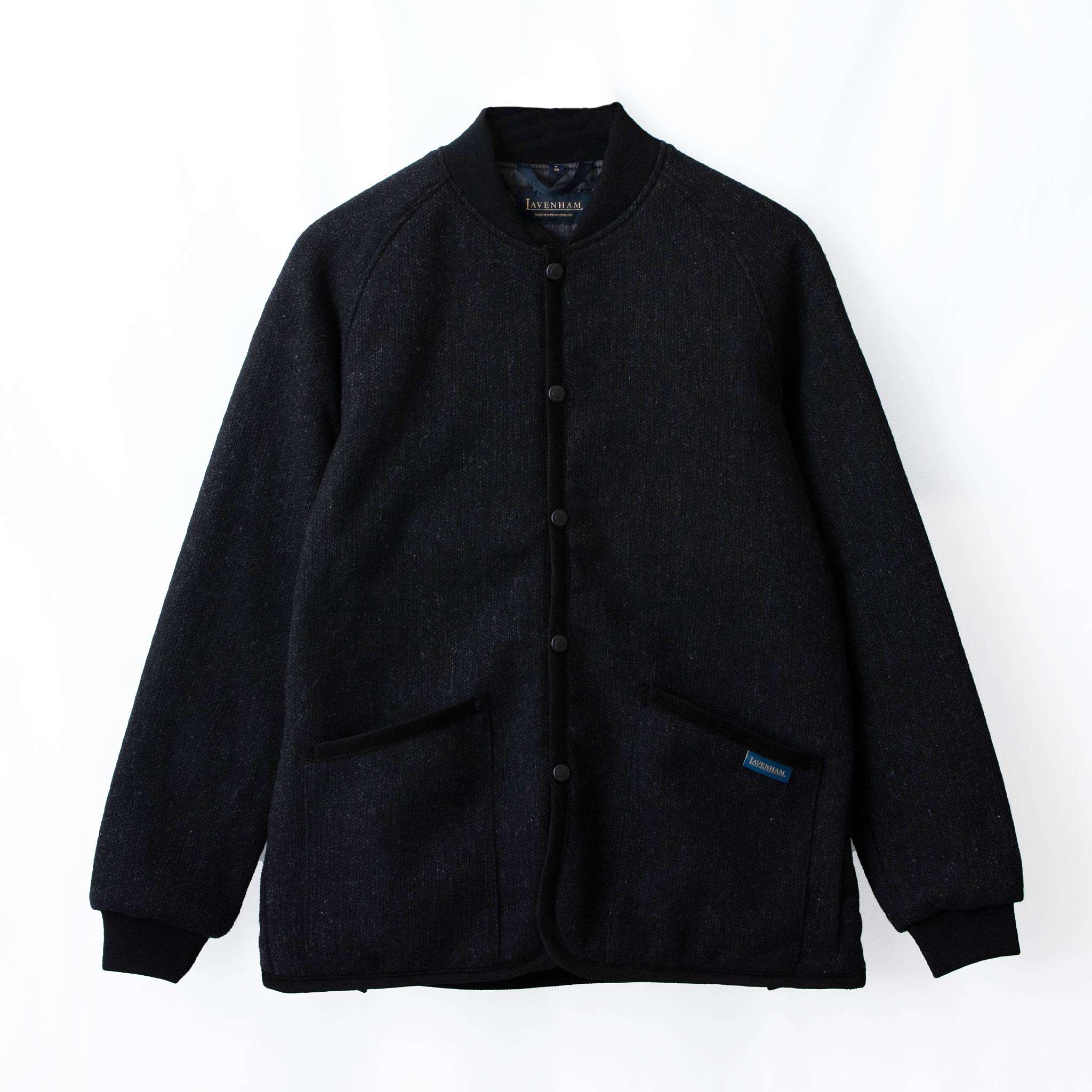 ラベンハム LAVENHAM メンズ キルティングジャケット BOMBER RAYDON ボンバークレイドン SLJ9035 KNITTED WOOL 9 FCQ CHARCOAL【英国】