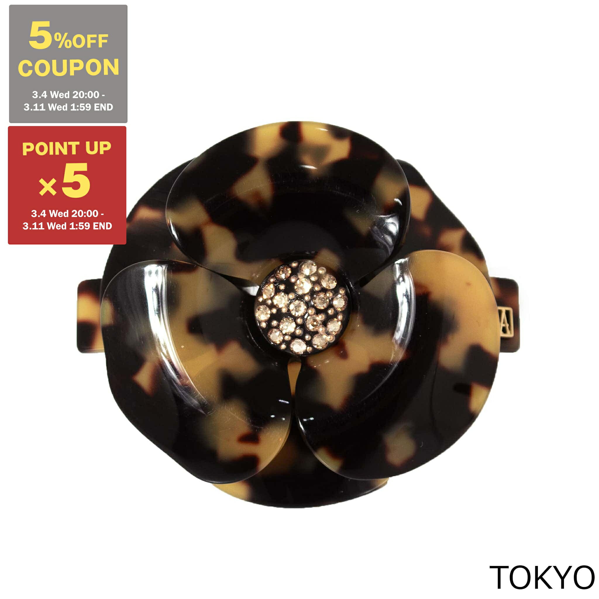 【5%OFFクーポン＆ポイント5倍】アレクサンドル ドゥ パリ ALEXANDRE DE PARIS バレッタ LES CAMELIAS CAMELIAS CLASSIQUES BARRETTE [カメリア] レディース 6cm AA6-1935-29