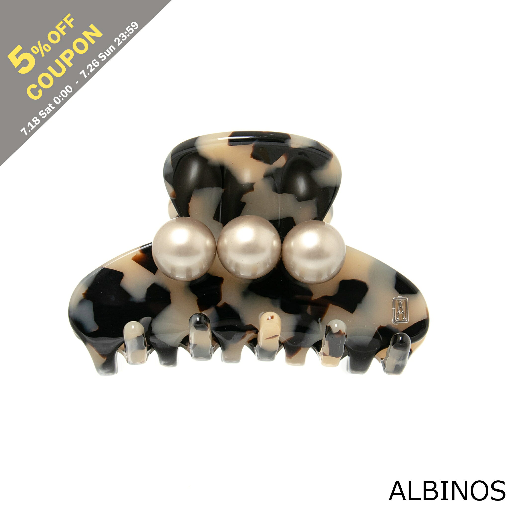 アレクサンドル ドゥ パリ ALEXANDRE DE PARIS ヘアクリップ（スモールサイズ） LES PERLES HAIR CLIP S PERLEE レディース 7cm ACCS-17607-02