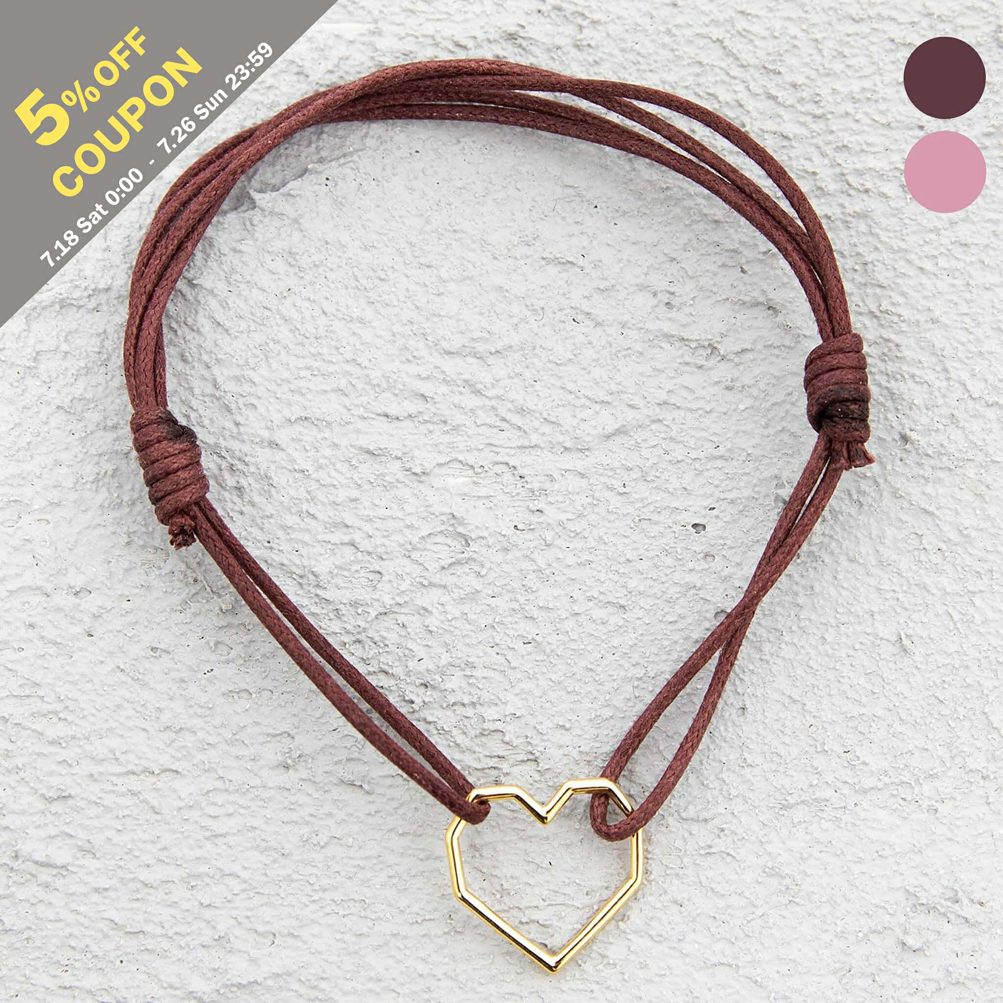 アリータ ALIITA ブレスレット CORAZON PURO HEART CORD BRACELET  レディース CBPU2R0000YG09K 9KT