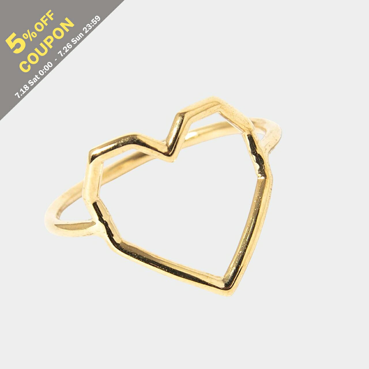 アリータ ALIITA リング 指輪 ハートモチーフ CORAZON PURO HEART RING  レディース RIPU2R0000YG09K 9KT J1000 YELLOW GOLD