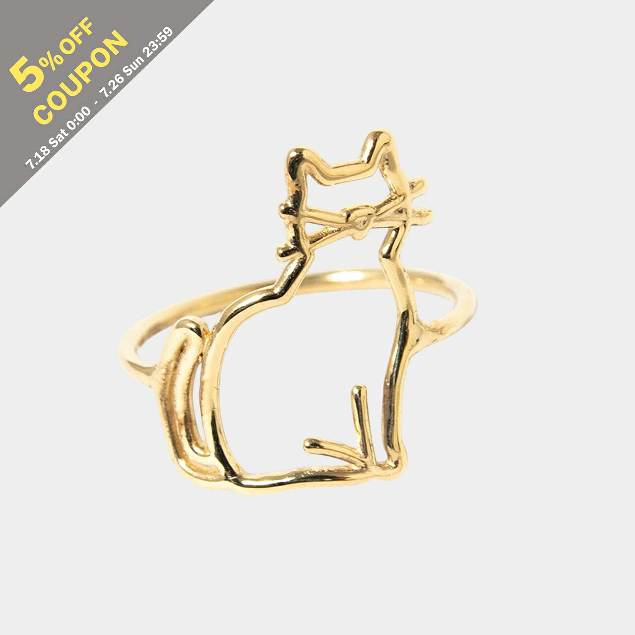 アリータ ALIITA リング 指輪 猫モチーフ MIAU CAT RING  レディース RIPU420000YG09K 9KT J1000 YELLOW GOLD