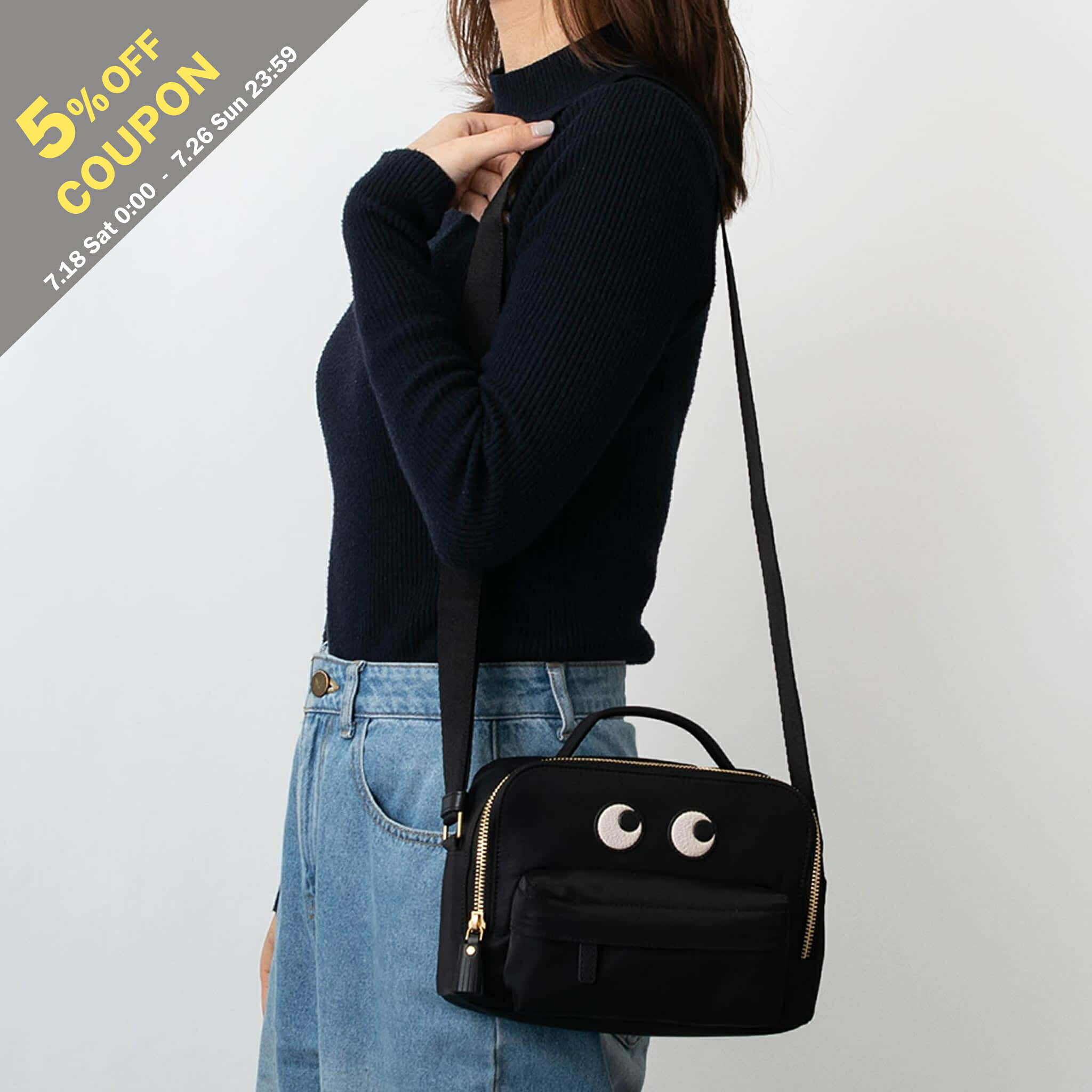 アニヤハインドマーチ ANYA HINDMARCH バッグ ショルダーバッグ EYES CROSS-BODY POUCH  5050925193542 ECONYL REGENERATED NYLON レディース