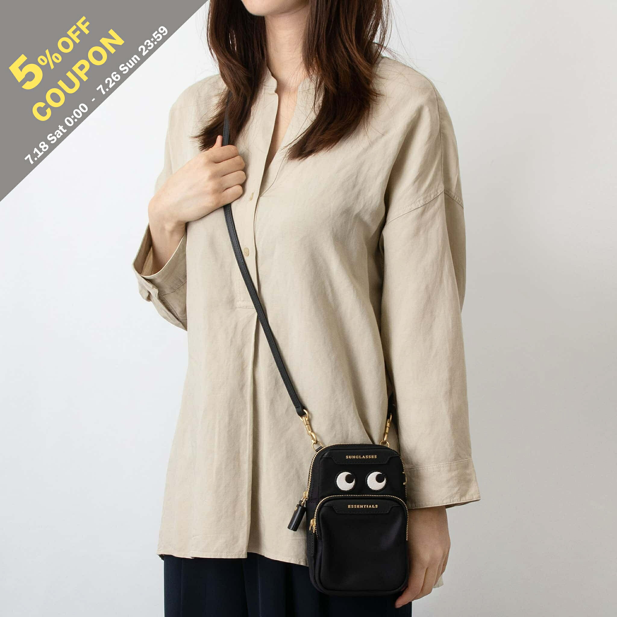 アニヤハインドマーチ ANYA HINDMARCH バッグ ショルダーバッグ EYES ESSENTIALS CROSS-BODY  5050925181631 ECONYL REGENERATED NYLON レディース