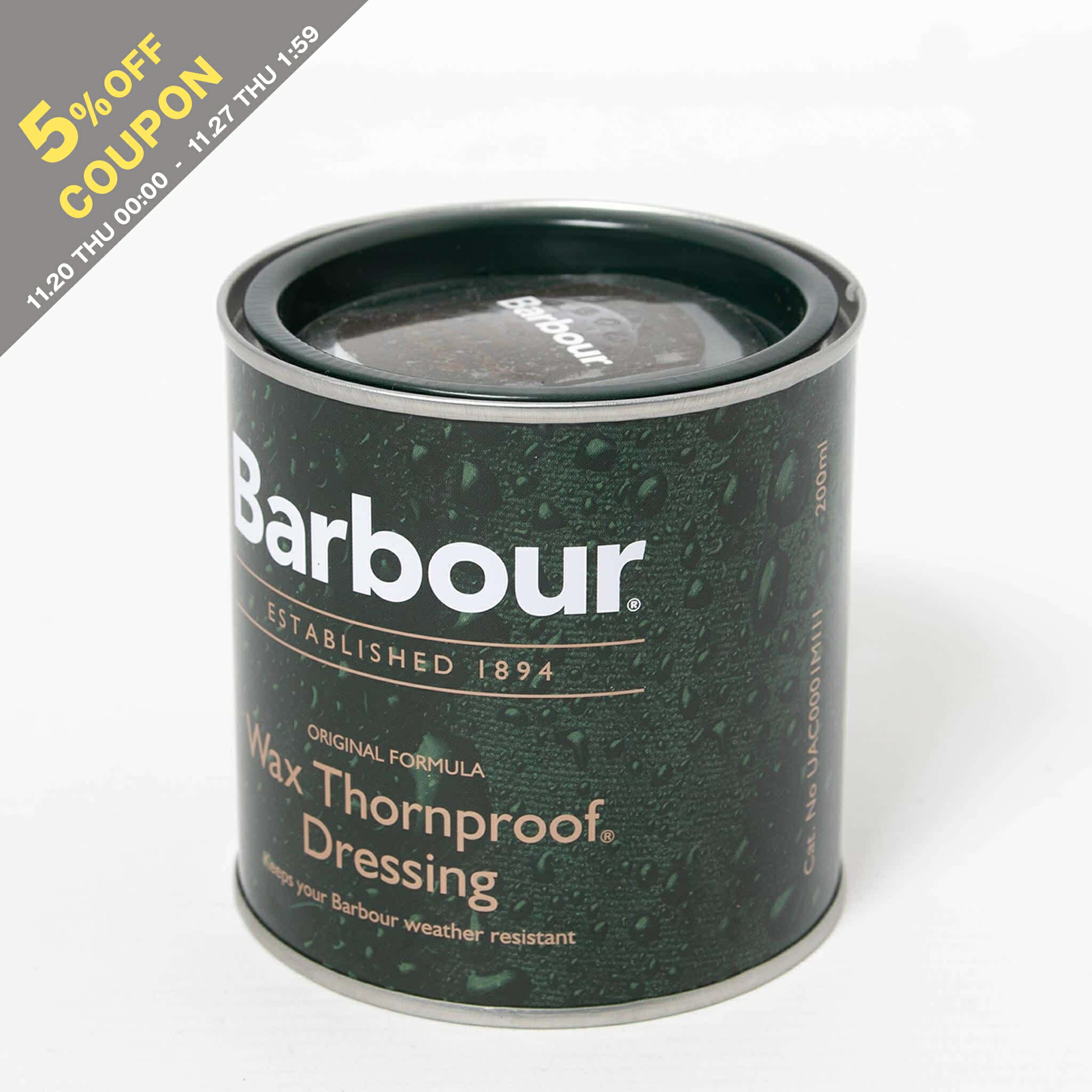 【5%OFFクーポン対象】バブアー BARBOUR ワックス WAX THORNPROOF DRESSING [ソーンプルーフドレッシン..