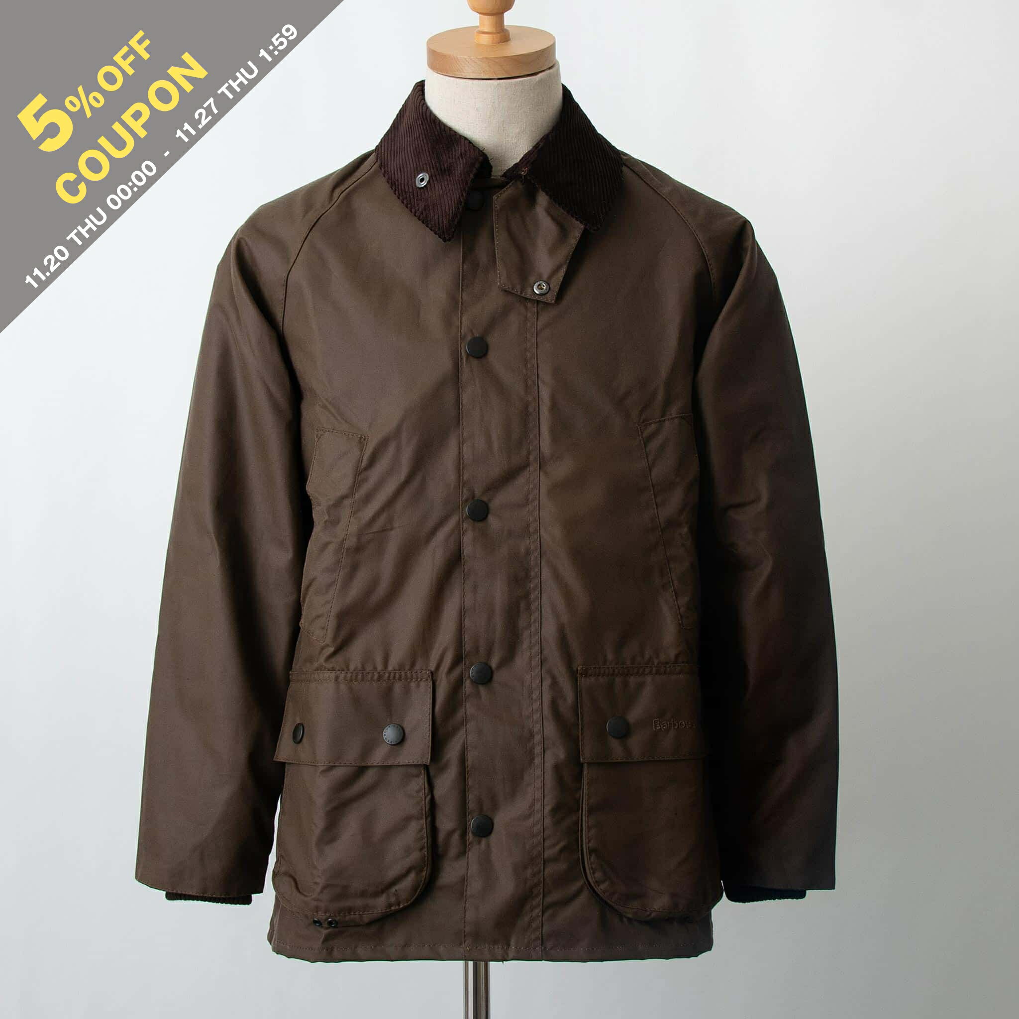 【5%OFFクーポン対象】バブアー BARBOUR アウター オイルドコットンジャケット BEDALE WAX JACKET [ビデイル ワックス コットン ブルゾン（レギュラーフィット）] メンズ MWX0018 BE51 BARK【レイングッズ】【英国ブランド】