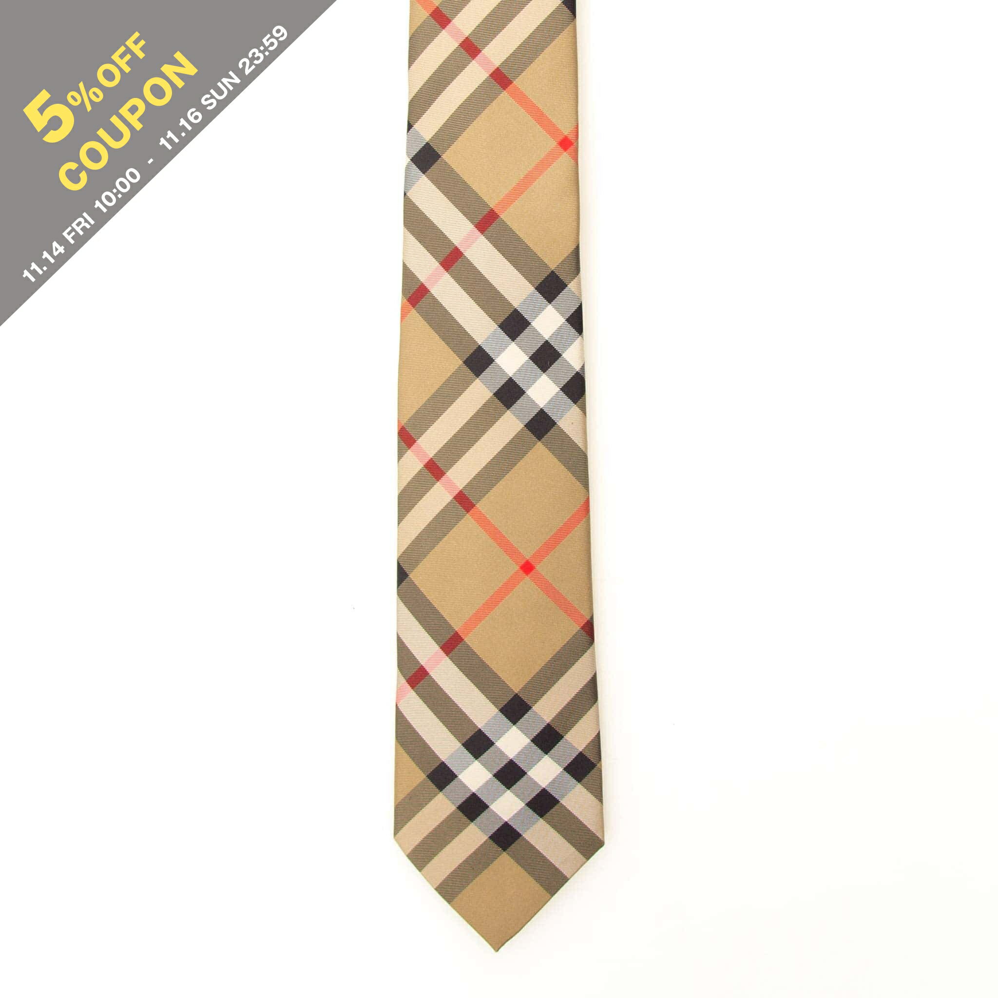 バーバリー ネクタイ 【5％OFFクーポン対象】バーバリー BURBERRY ネクタイ MANSTON メンズ 80116931 M:105301 A7026 ARCHIVE BEIGE