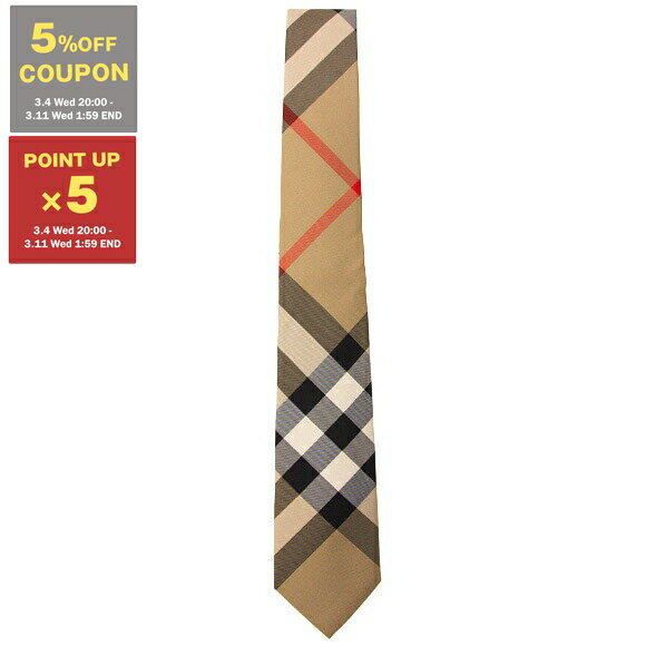 【5%OFFクーポン＆ポイント5倍】バーバリー BURBERRY ネクタイ MANSTON メンズ 80138181 M:110354 A7026 ARCHIVE BEIGE【英国ブランド】