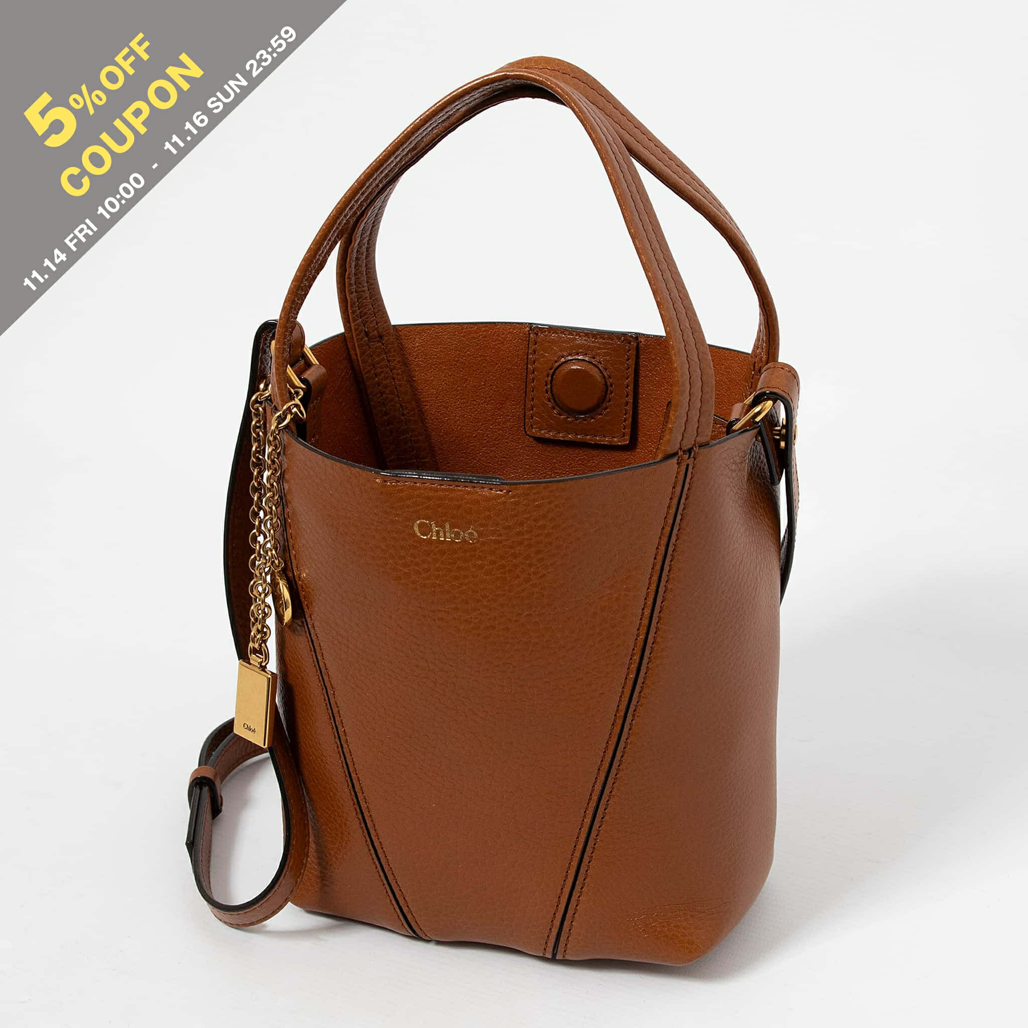 5OFFݥоݡۥ CHLOE Хå 2WAYȡ/Хå CHLOE SPIN SMALL TOTE BAG [ ԥ ⡼ȡȥХå] ǥ CH25SS812 N84