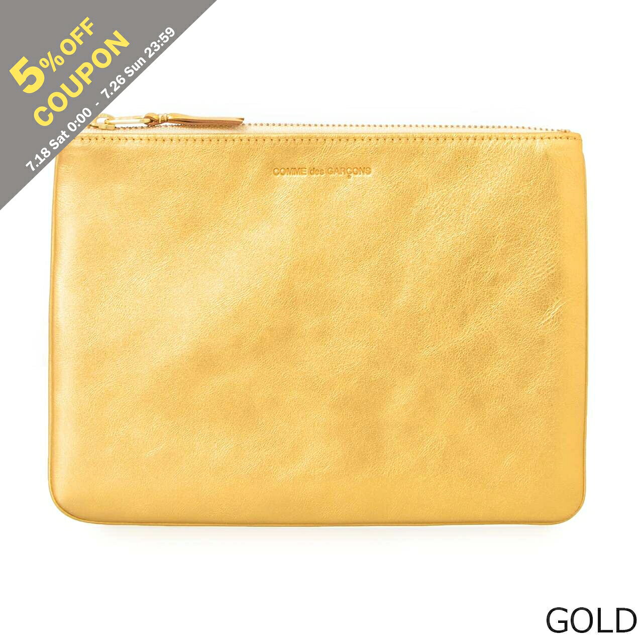 【5%OFFクーポン対象】コムデギャルソン COMME DES GARCONS ポーチ GOLD LINE ZIP ...