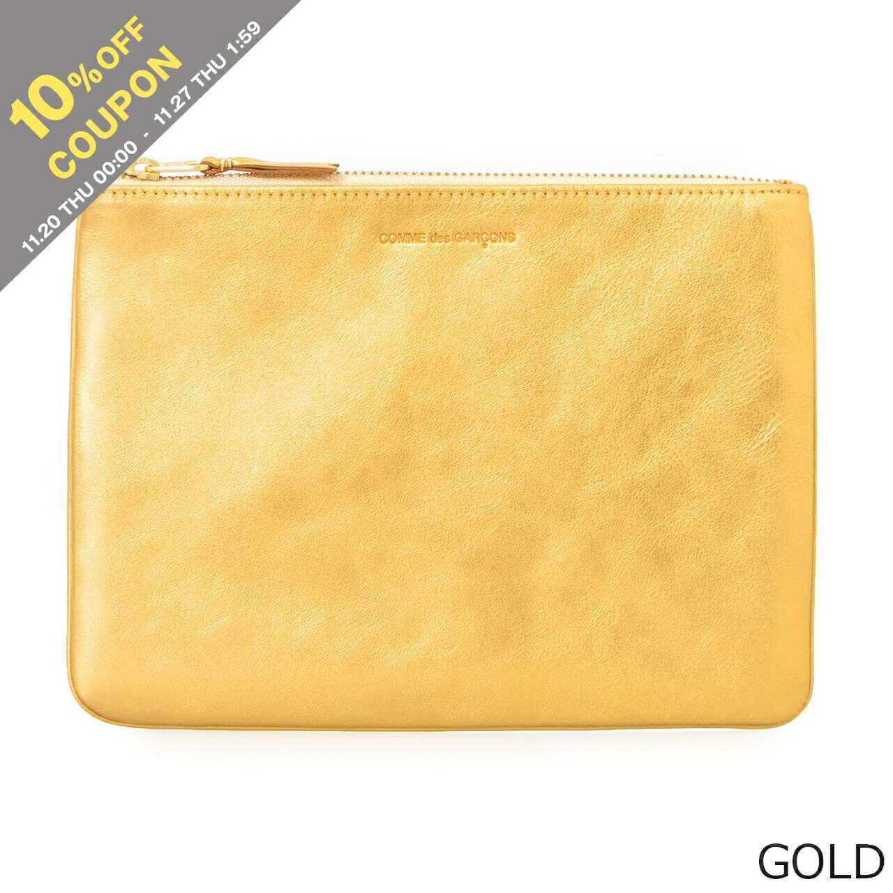 【10%OFFクーポン対象】コムデギャルソン COMME DES GARCONS ポーチ GOLD LINE ZIP POUCH [ゴールドラ..