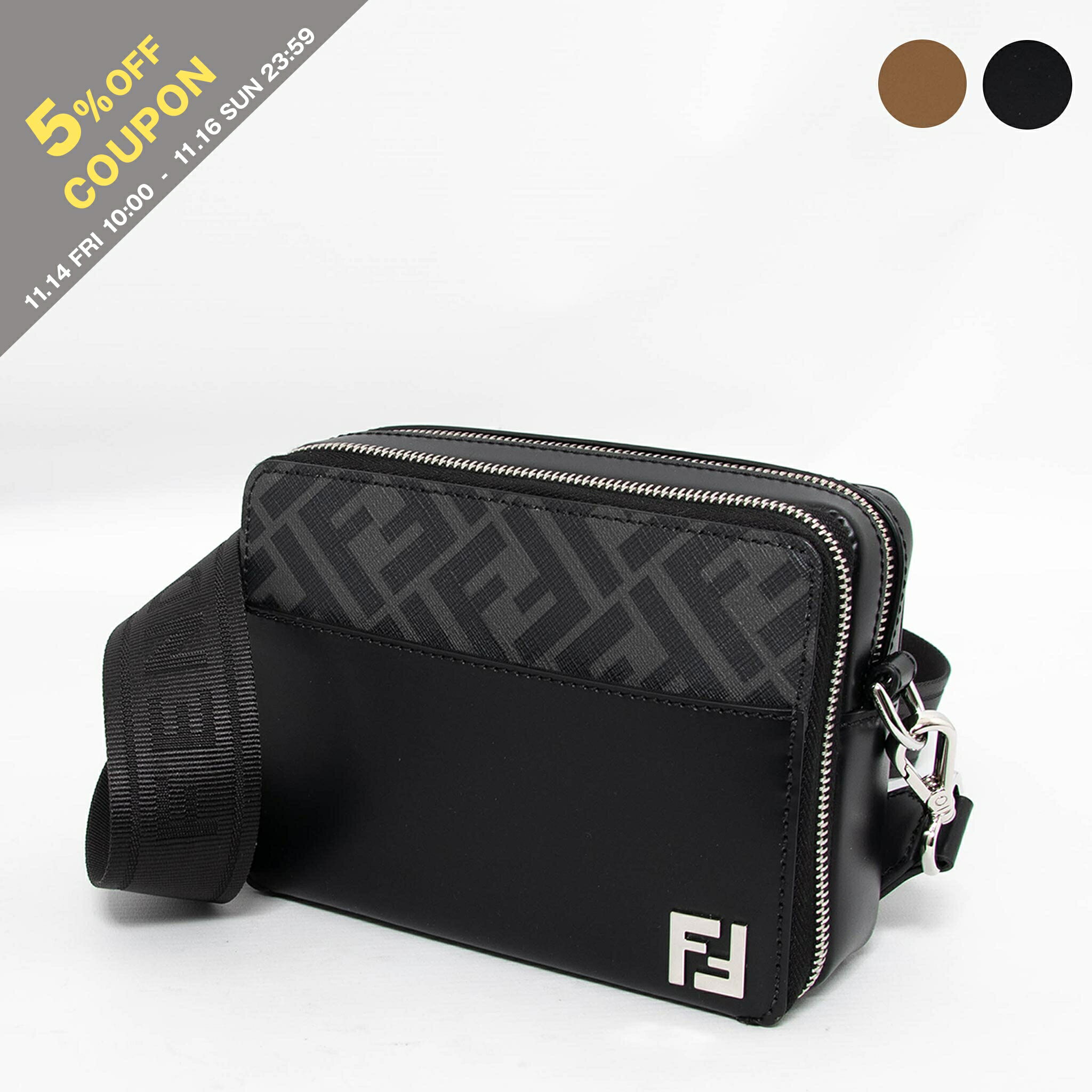 【5％OFFクーポン対象】フェンディ FENDI バッグ ショルダーバッグ SQUARED FF CAMERA CASE ORGANIZER ..