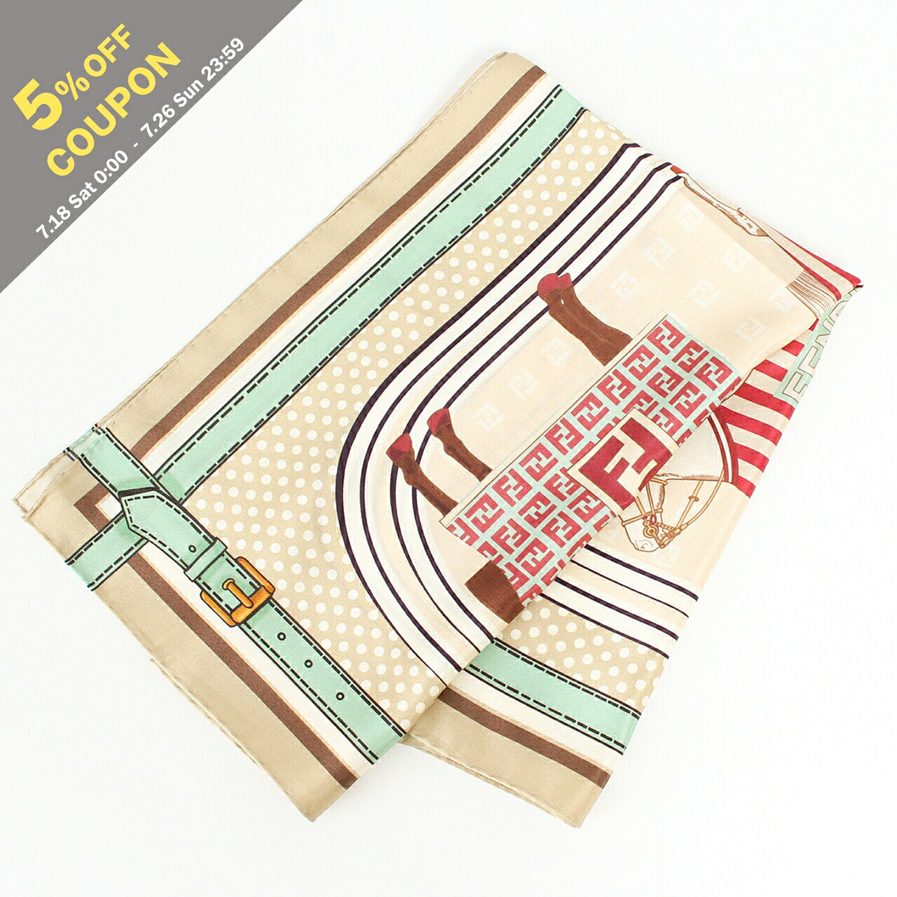 フェンディ FENDI スカーフ FENDI KIDS HORSES PATTERNED SCARF  レディース JFQ044 AWF8
