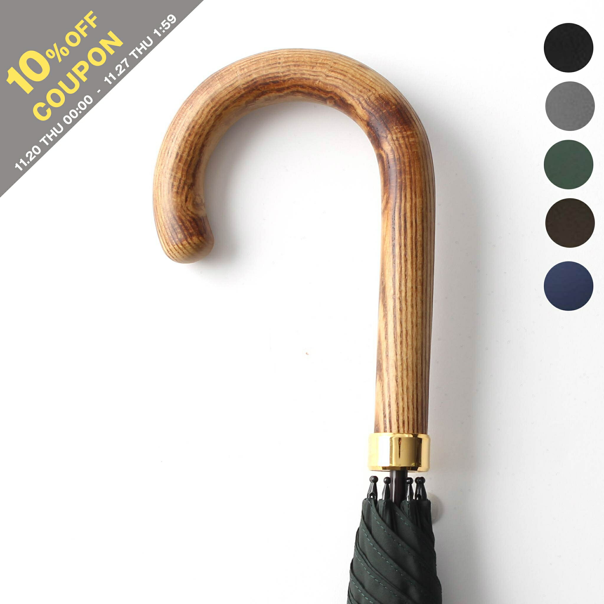 【10%OFFクーポン対象】フォックスアンブレラズ FOX UMBRELLAS 傘 長傘 日傘 POLISHED HARDWOOD HANDLE..