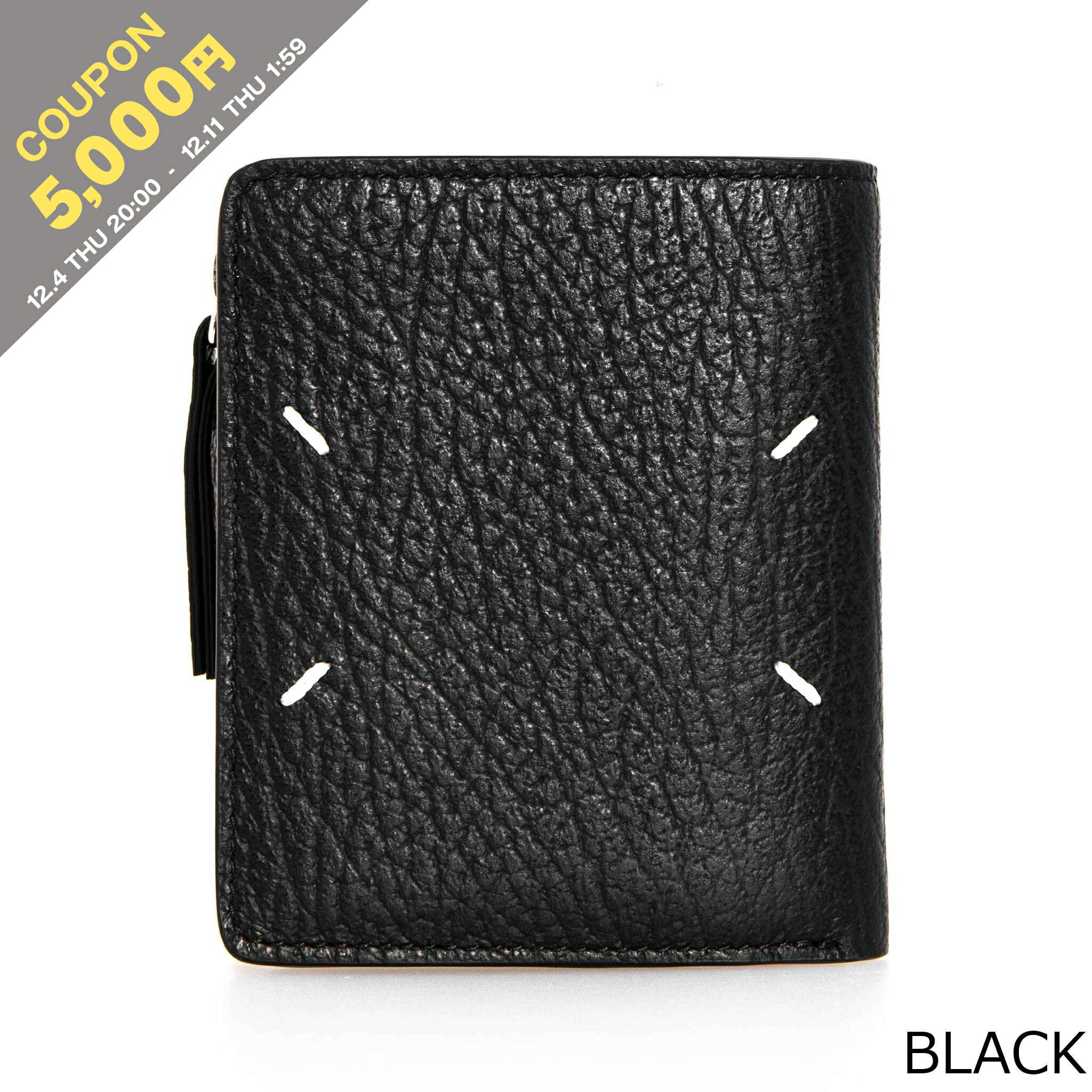 楽天on the corner【5,000円クーポン対象】メゾンマルジェラ MAISON MARGIELA 財布 二つ折り財布 FOUR STITCHES FLIP FLAP LEATHER WALLET [4ステッチ フリップフラップ ウォレット] レディース メンズ SA1UI0023 P4455【ミニ財布】