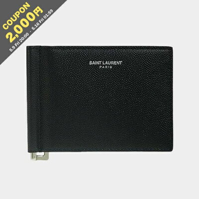 【Wクーポンで2,000円OFF】サンローランパリ SAINT LAURENT PARIS 財布 メンズ 二つ折財布(マネークリップ) ブラック CLASSIC SAINT LAURENT BILL CLIP WALLET 378005 BTY0N 1000 BLACK