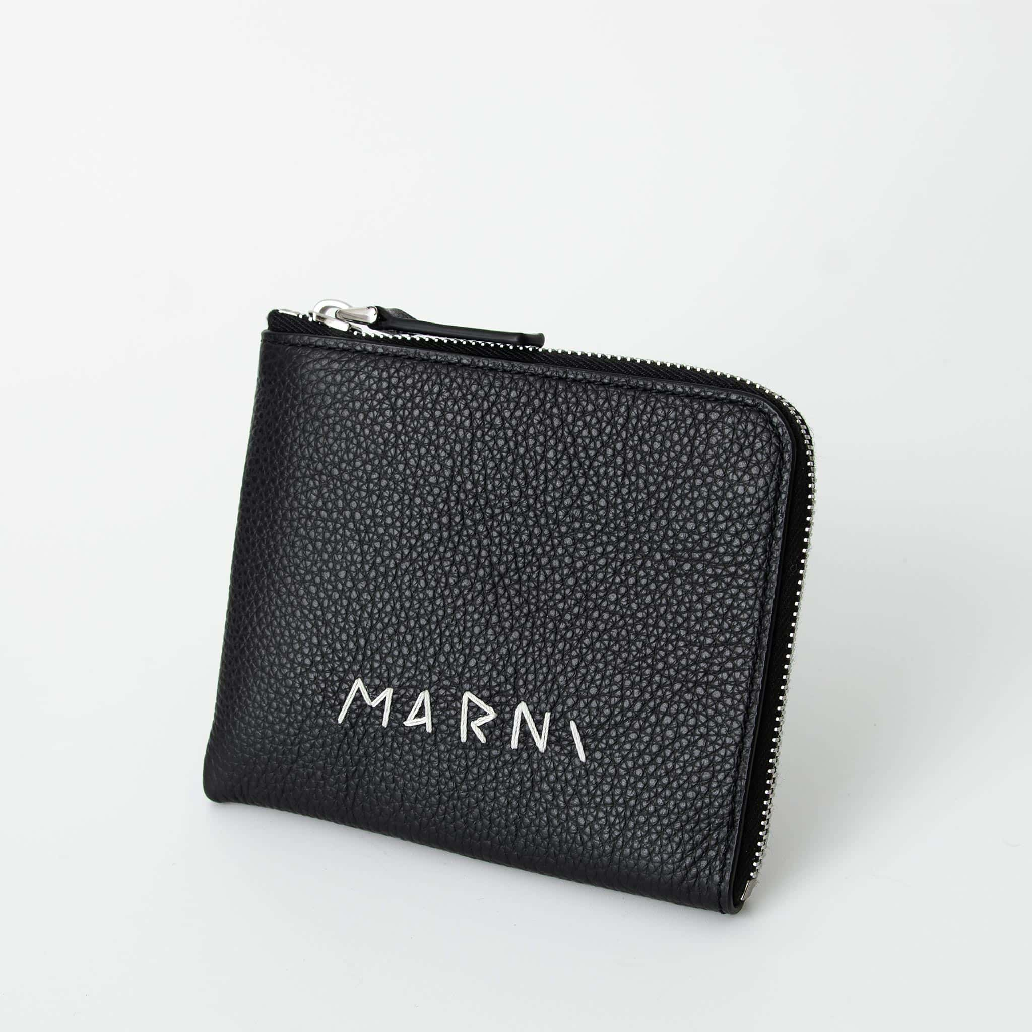 マルニ 財布 メンズ マルニ MARNI 財布 メンズ L字ファスナー財布/コインケース ブラック ZIP AROUND [メンディング] PFMI0095Q0 P6533 00N99 BLACK