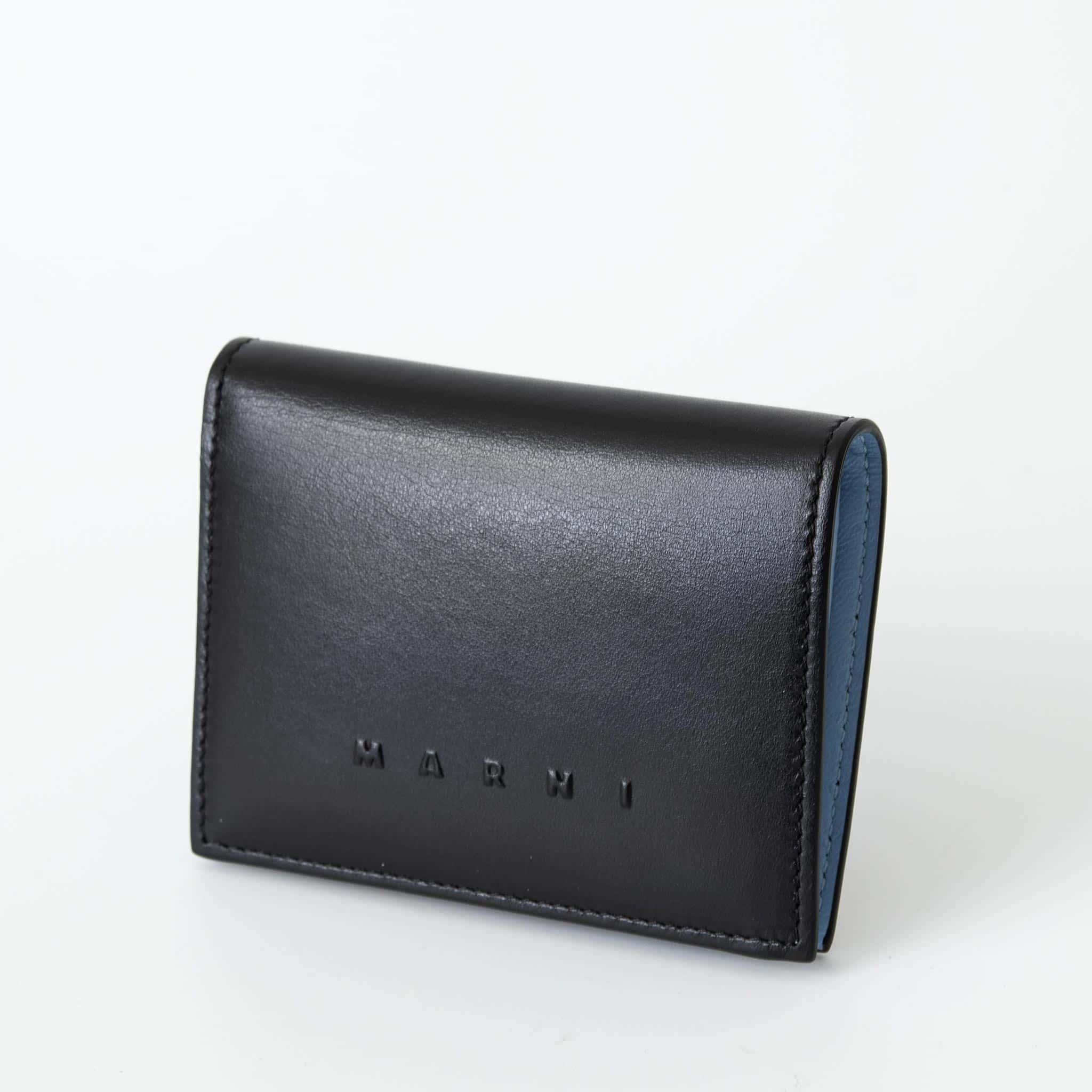 マルニ 財布 メンズ マルニ MARNI 財布 メンズ 二つ折り財布 ブラック BIFOLD WALLET PFMI0098Q0 P5298 00N99 BLACK【ミニ財布】