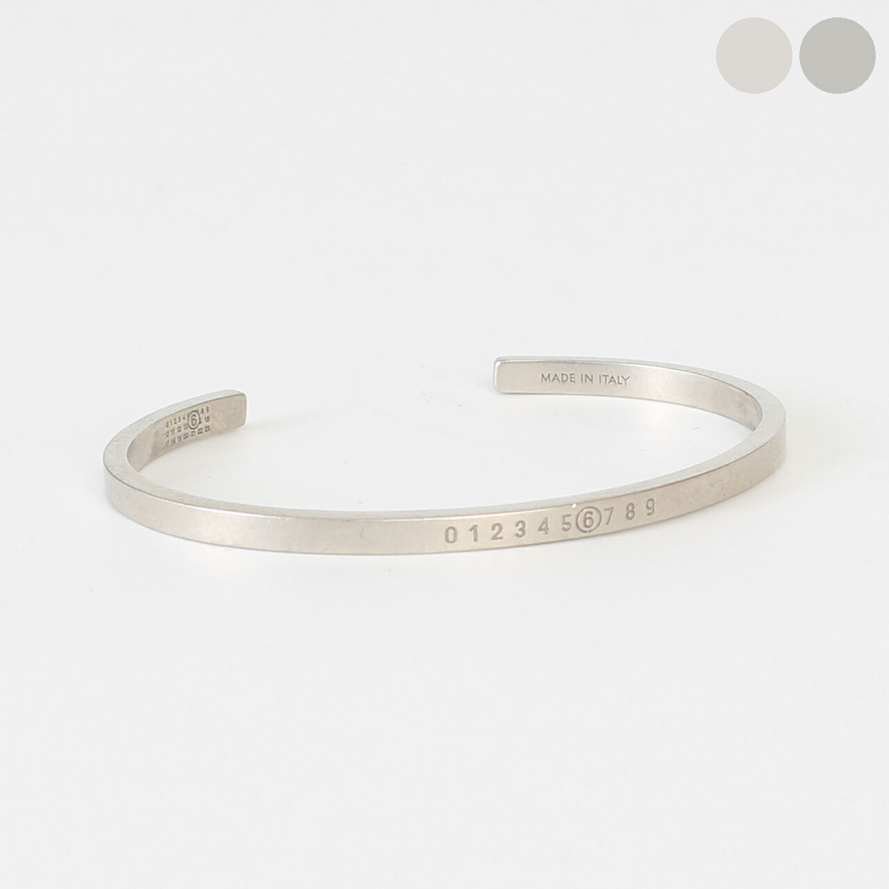 Rakuten - 【ポイント3倍】エムエム6 メゾンマルジェラ MM6 MAISON MARGIELA ブレスレット NUMERIC MINIMAL SIGNATURE CUFF BRACELET [ニューメリック ミニマル カフブレスレット] レディース SM7UY0054 SV0310