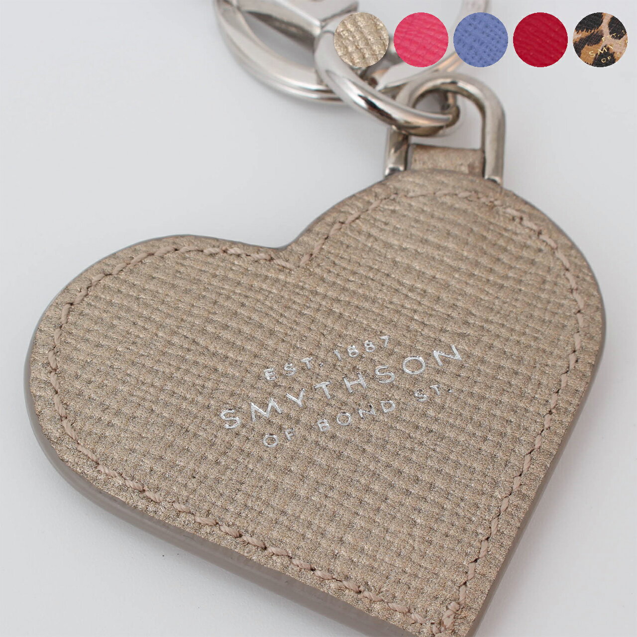 Leather - スマイソン SMYTHSON キーリング PANAMA HEART KEYRING [パナマ ハートキーホルダー] レディース メンズ【英国ブランド】