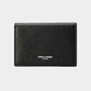 イヴサンローラン サンローランパリ SAINT LAURENT PARIS メンズ 名刺入れ（カードケース） ブラック CLASSIC SAINT LAURENT BUSINESS CARD CASE 469338 BTY7N 1000 BLACK