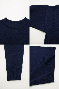 ティージー カットソー バスク シャツ Tieasy Authentic オーセンティック ×ISLAND KNIT WORKS Fisherman's Sweater A.F.Blue フィッシャーマンズセーター