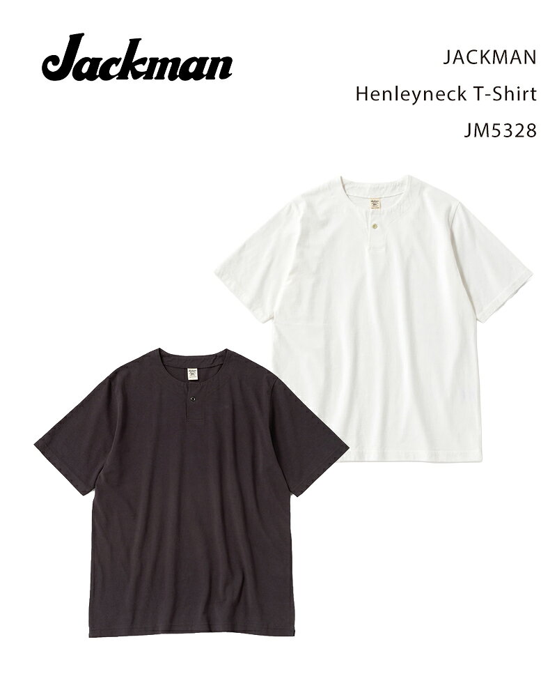 Rakuten - JACKMAN Henleyneck T-Shirt JM5328 / ジャックマン ヘンリーネックTシャツ