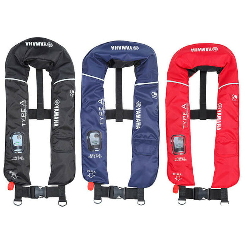 ヤマハ (YAMAHA) 水感知膨脹式ライフジャケット ベストタイプ YWV-2620RS ダブルインジケーター