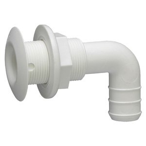 PLASTIMO (プラスチモ) スルハル（エルボー） サイズ：25mm 39549 ボート用 排水 配管パーツ マリン用品 ビルジ ホース 接続 マリンパーツ デッキ・船体 排水 貫通 おすすめ