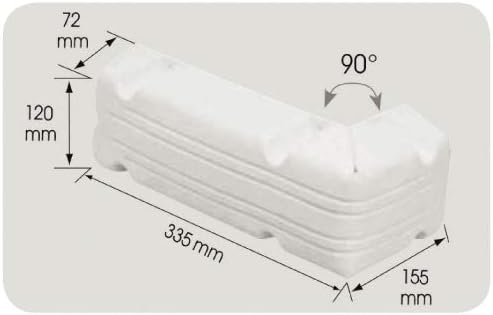 PLASTIMO(プラスチモ) 90°アングルドック フェンダー 335mm×120mm×155mm Q6R-KAZ-G...